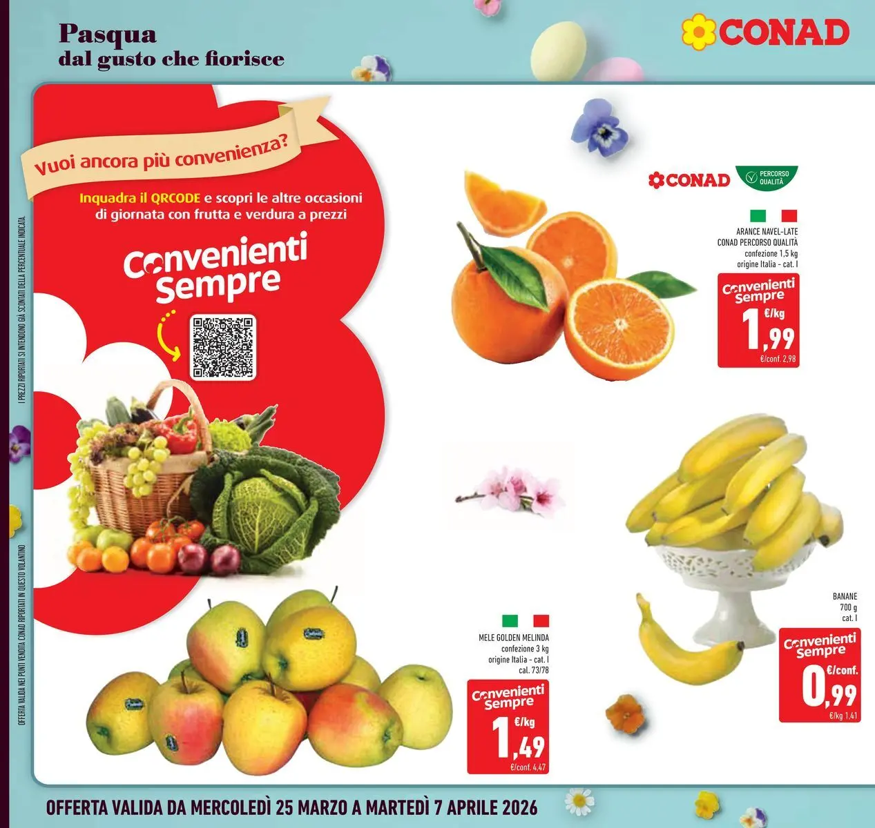 Volantino Conad dal 24/03/2026 > Anteprima | Pagina: 20 | Prodotti: Mele, Arance, Banane, Frutta