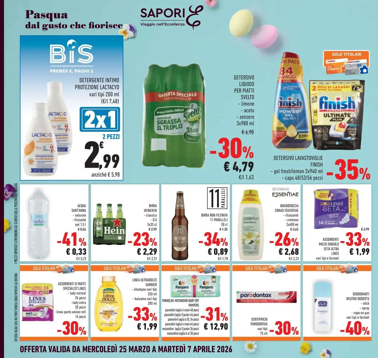 Volantino Conad dal 24/03/2026 > Anteprima | Pagina: 28 | Prodotti: Shampoo, Balsamo, Intimo, Acqua