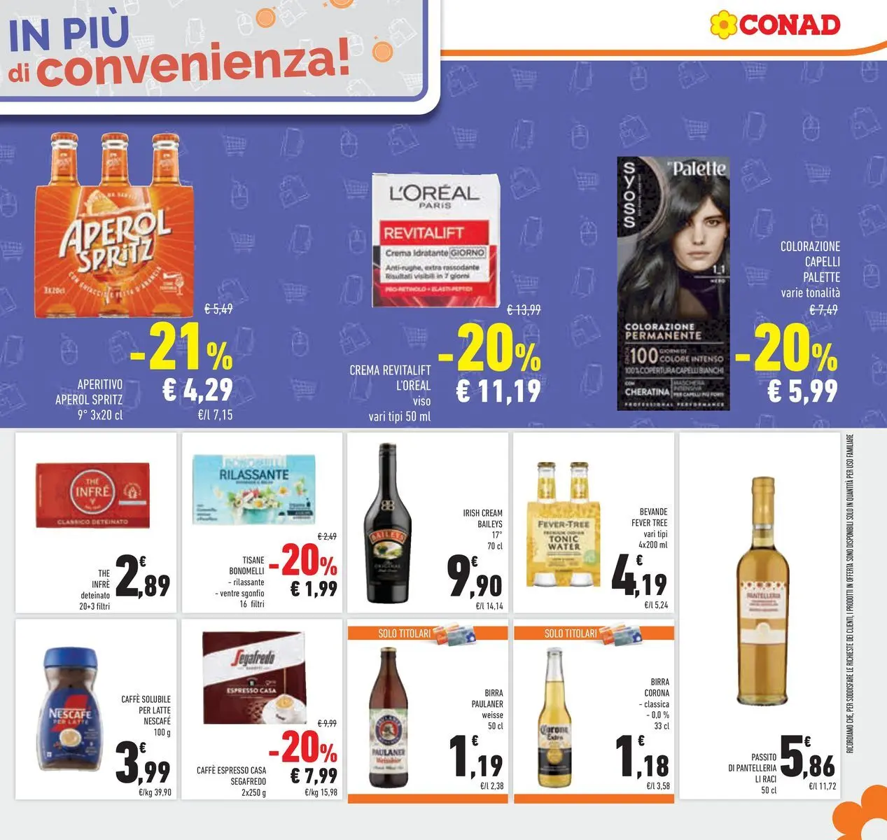 Volantino Conad dal 24/03/2026 > Anteprima | Pagina: 35 | Prodotti: Birra, Colorazione capelli, Latte, The