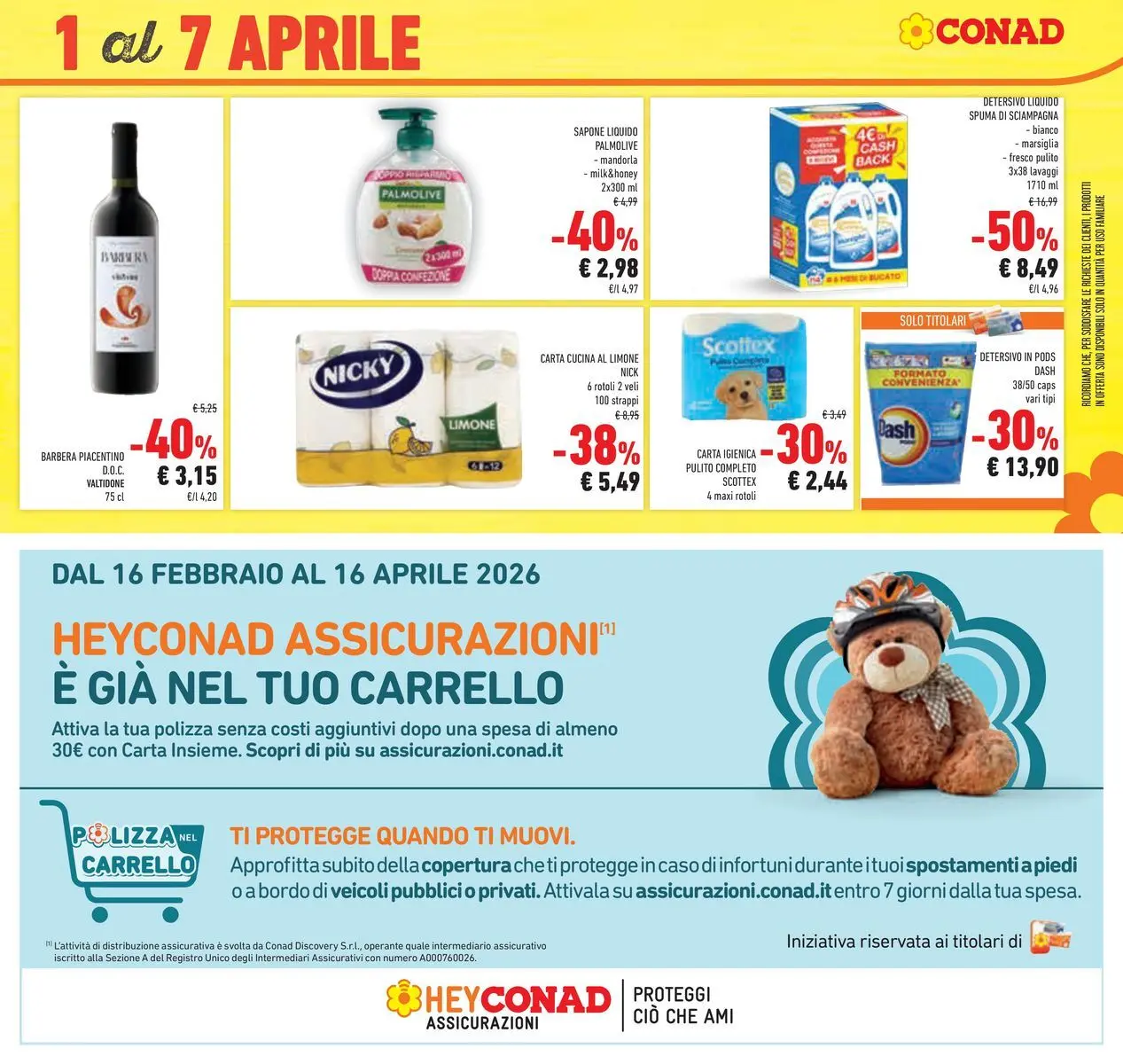 Volantino Conad dal 24/03/2026 > Anteprima | Pagina: 43 | Prodotti: Carta igienica, Sapone, Limone, Carrello
