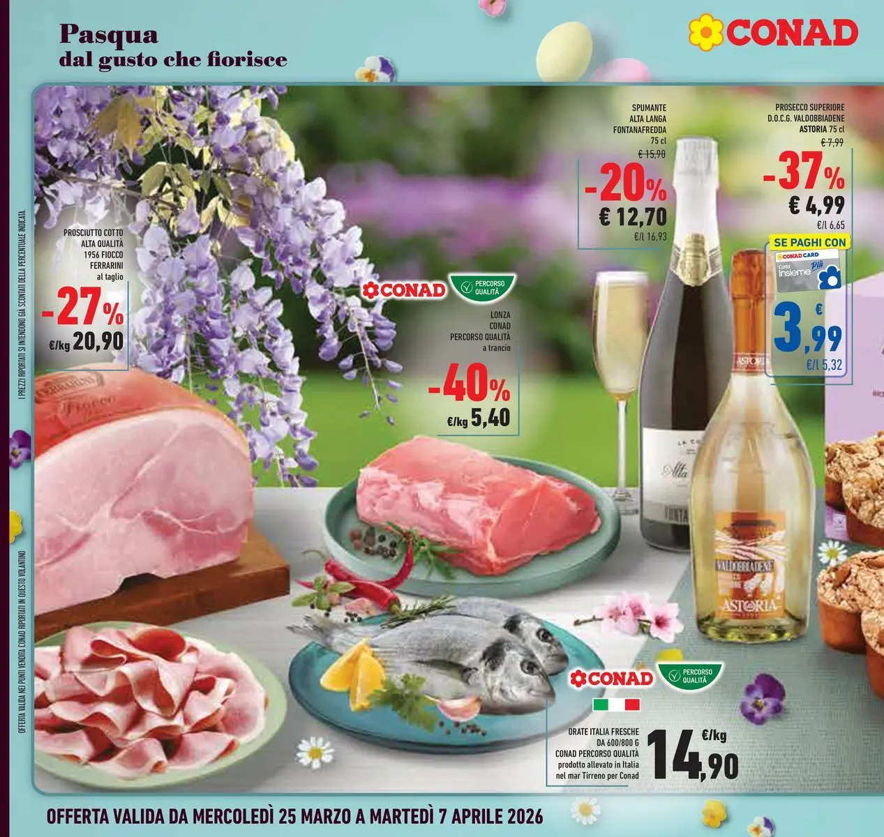 Volantino Conad dal 25/03/2026 > Anteprima | Pagina: 2 | Prodotti: Prosciutto Cotto, Prosecco, Prosciutto, Spumante