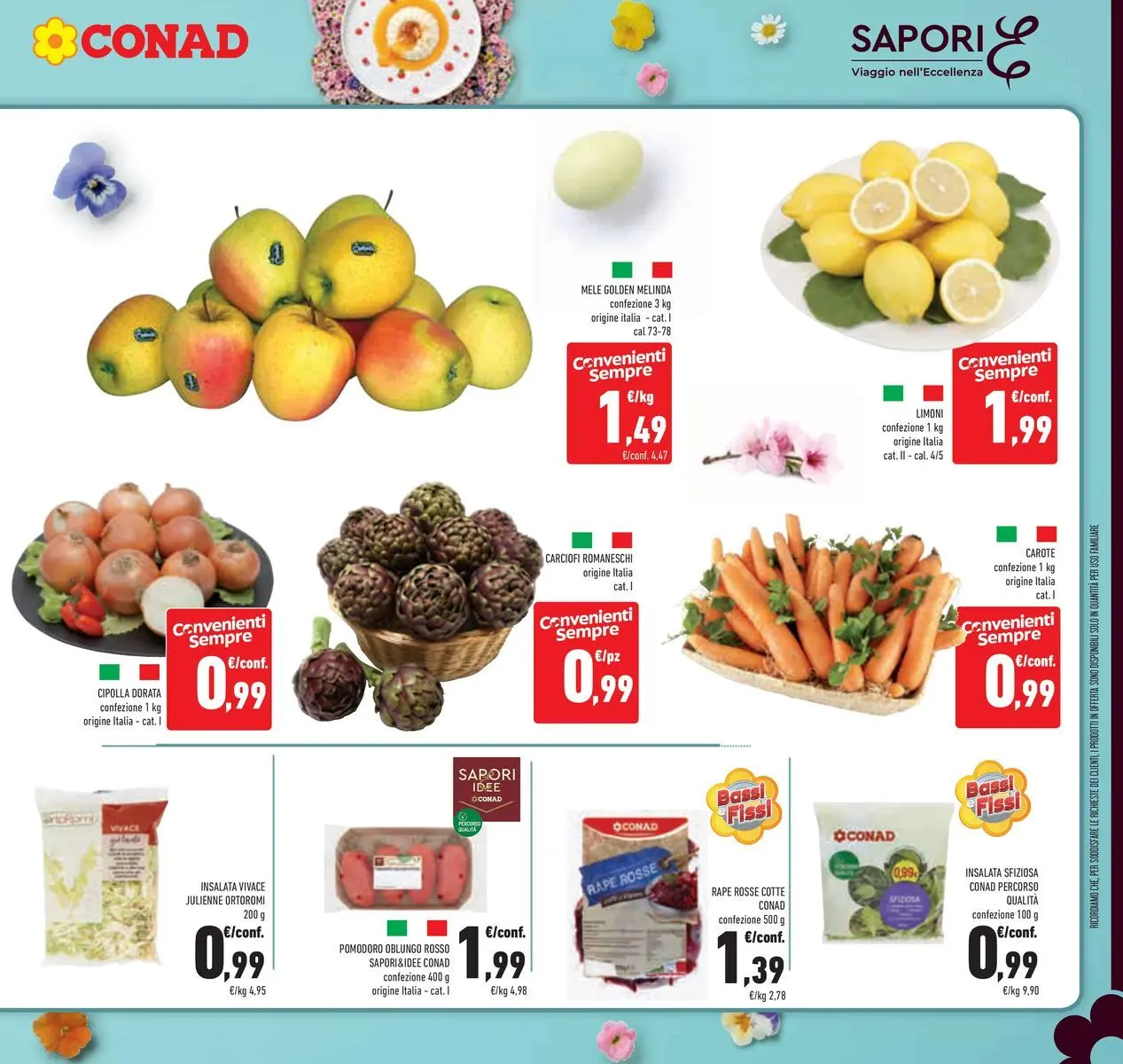 Volantino Conad dal 25/03/2026 > Anteprima | Pagina: 21 | Prodotti: Mele, Insalata, Pomodoro, Carciofi