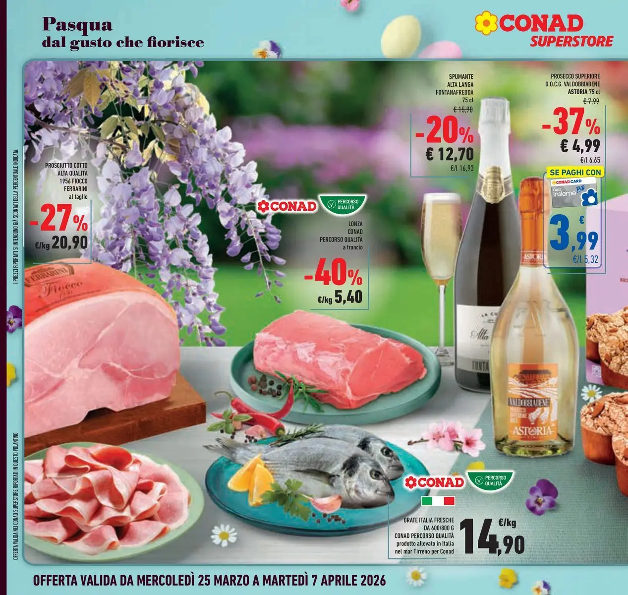 Volantino Conad dal 25/03/2026 > Anteprima | Pagina: 2 | Prodotti: Prosciutto Cotto, Prosecco, Prosciutto, Spumante