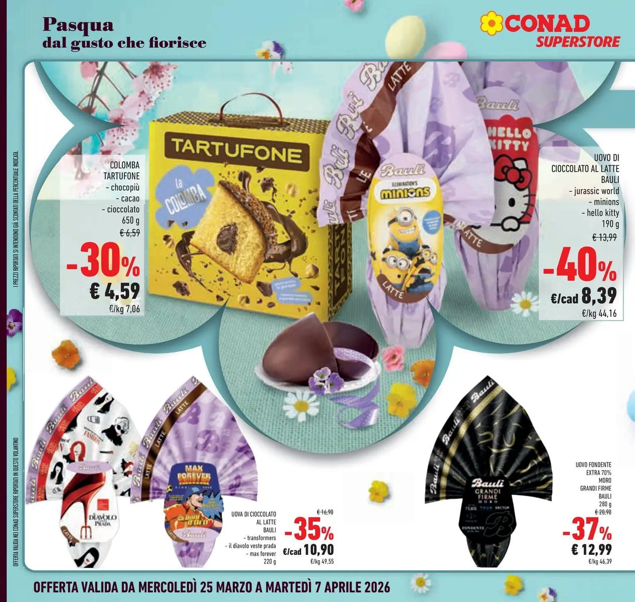 Volantino Conad dal 24/03/2026 > Anteprima | Pagina: 4 | Prodotti: Uova, Cioccolato, Latte, Cacao
