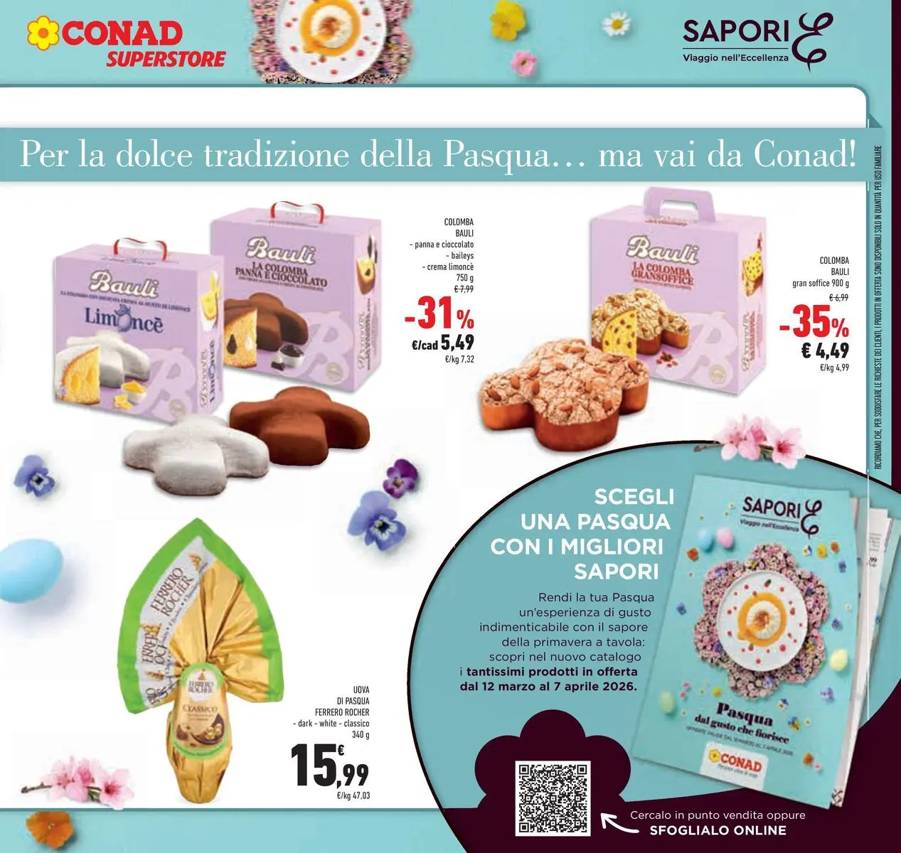 Volantino Conad dal 24/03/2026 > Anteprima | Pagina: 5 | Prodotti: Crema, Uova, Cioccolato, Panna
