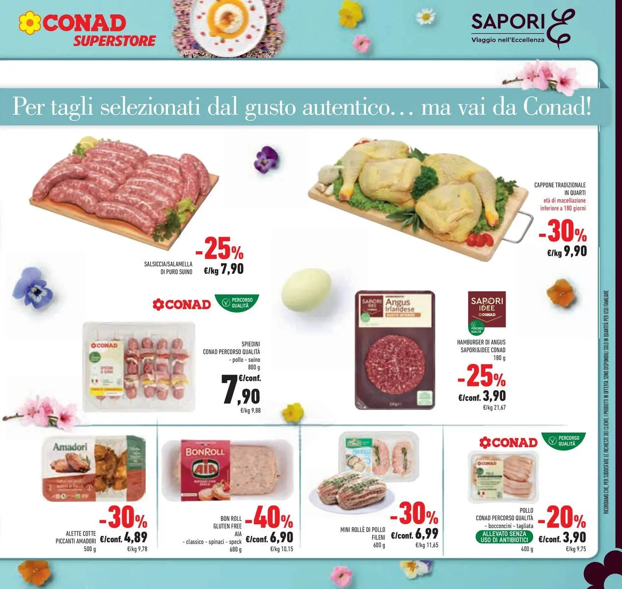 Volantino Conad dal 25/03/2026 > Anteprima | Pagina: 11 | Prodotti: Pollo, The, Hamburger, Spiedini