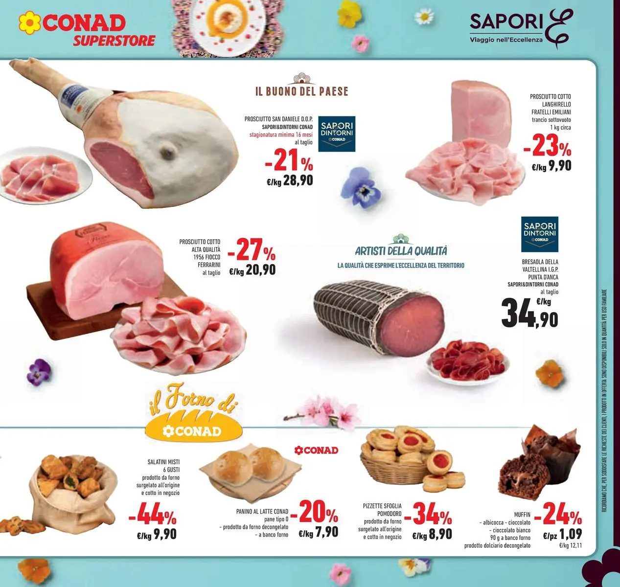 Volantino Conad dal 25/03/2026 > Anteprima | Pagina: 17 | Prodotti: Cioccolato, Pizza, Bresaola, Muffin