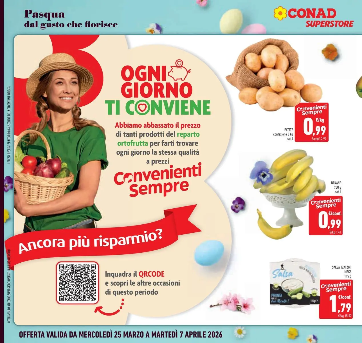 Volantino Conad dal 25/03/2026 > Anteprima | Pagina: 20 | Prodotti: Banane, Patate, Salsa
