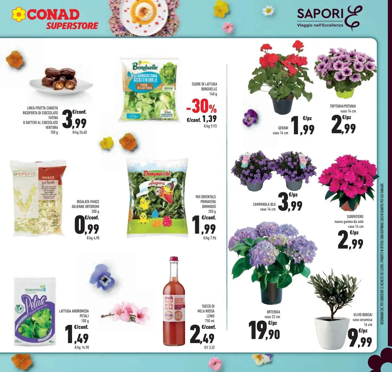 Volantino Conad dal 25/03/2026 > Anteprima | Pagina: 23 | Prodotti: Frutta, Olive, Gerani, Vaso