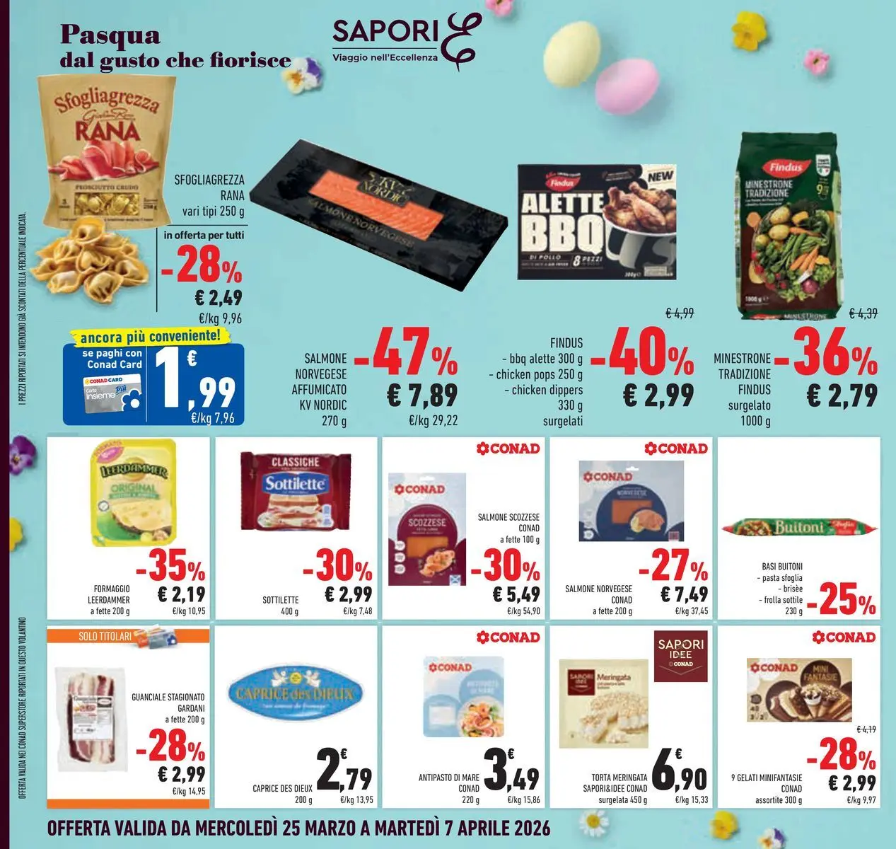 Volantino Conad dal 25/03/2026 > Anteprima | Pagina: 26 | Prodotti: Minestrone, Salmone, Pasta sfoglia, Pasta