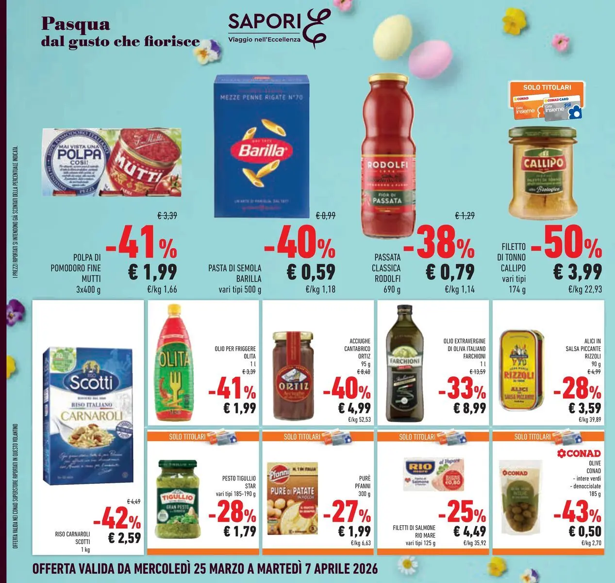 Volantino Conad dal 25/03/2026 > Anteprima | Pagina: 28 | Prodotti: Riso, Salsa, Olive, Tonno