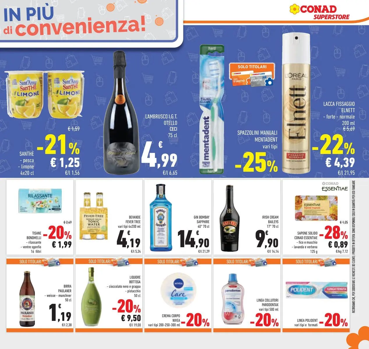 Volantino Conad dal 25/03/2026 > Anteprima | Pagina: 39 | Prodotti: Lacca, Sapone, Birra, Ceci
