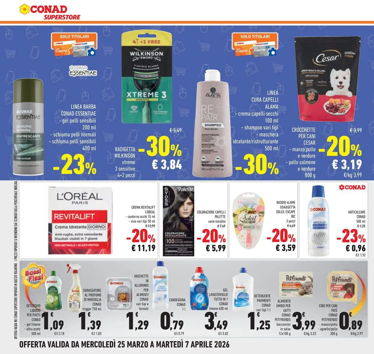 Volantino Conad dal 24/03/2026 > Anteprima | Pagina: 42 | Prodotti: Colorazione capelli, Salsa, Crocchette, Vaschette