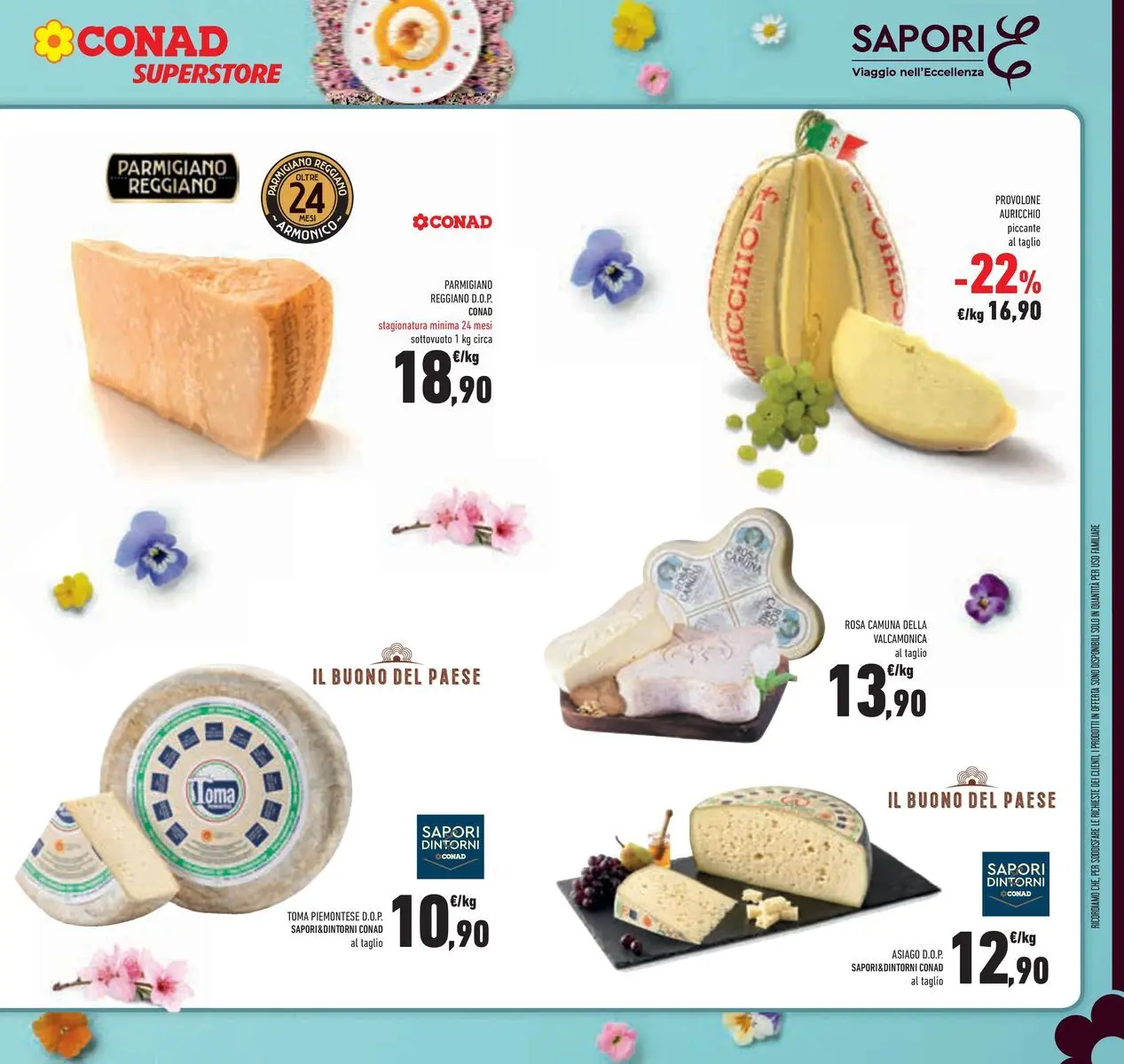 Volantino Conad dal 24/03/2026 > Anteprima | Pagina: 17 | Prodotti: Provolone, Parmigiano reggiano, Parmigiano