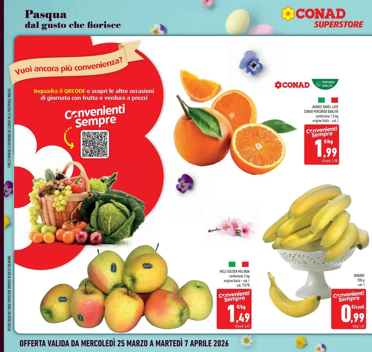 Volantino Conad dal 24/03/2026 > Anteprima | Pagina: 22 | Prodotti: Mele, Arance, Banane, Frutta