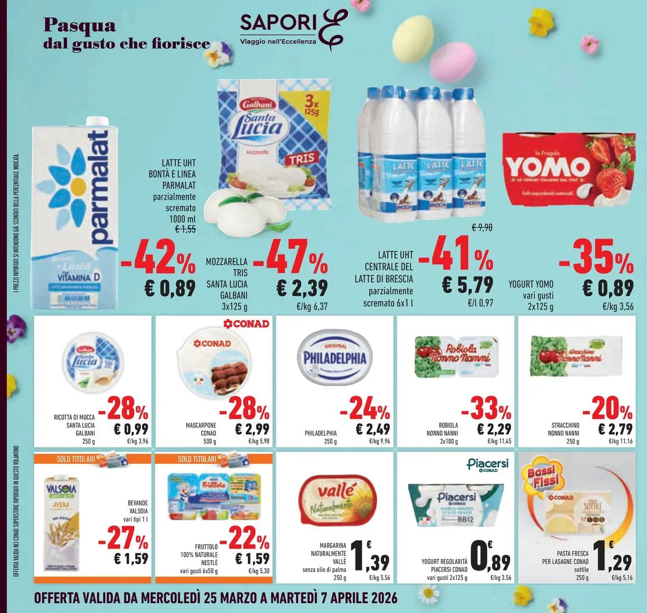 Volantino Conad dal 24/03/2026 > Anteprima | Pagina: 26 | Prodotti: Yogurt, Latte, Ricotta, Robiola