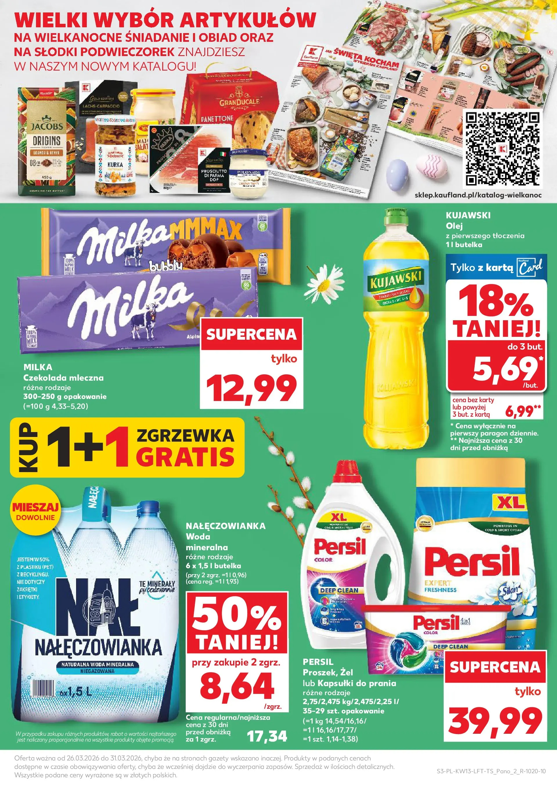 Kaufland gazetka od 26.03.2026 - od jutra PDF | Strona: 3 | Produkty: Czekolada mleczna, Persil, Milka, Olej