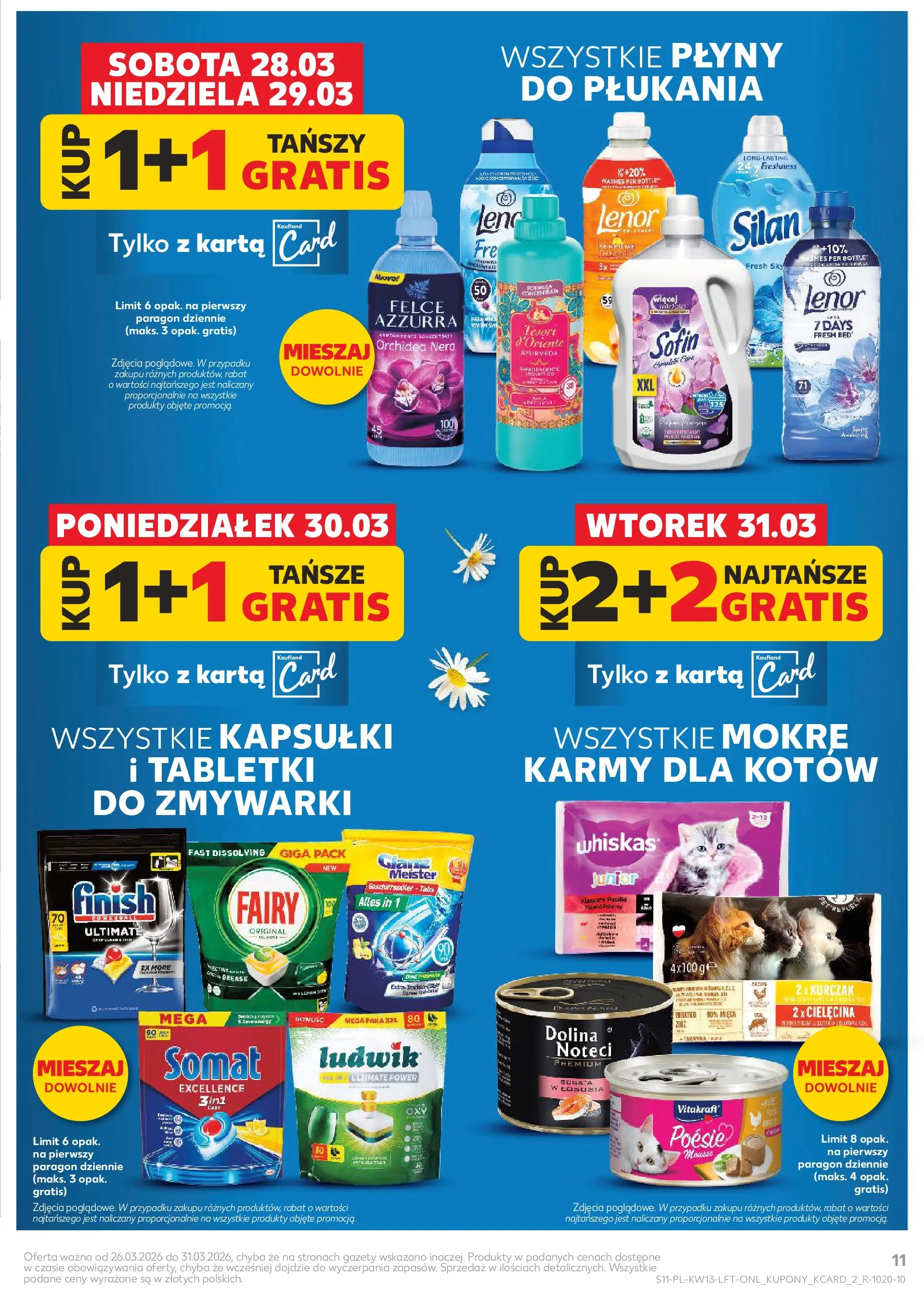 Kaufland gazetka od 26.03.2026 - od jutra PDF | Strona: 11 | Produkty: Karta, Kurczak, Fairy, Finish