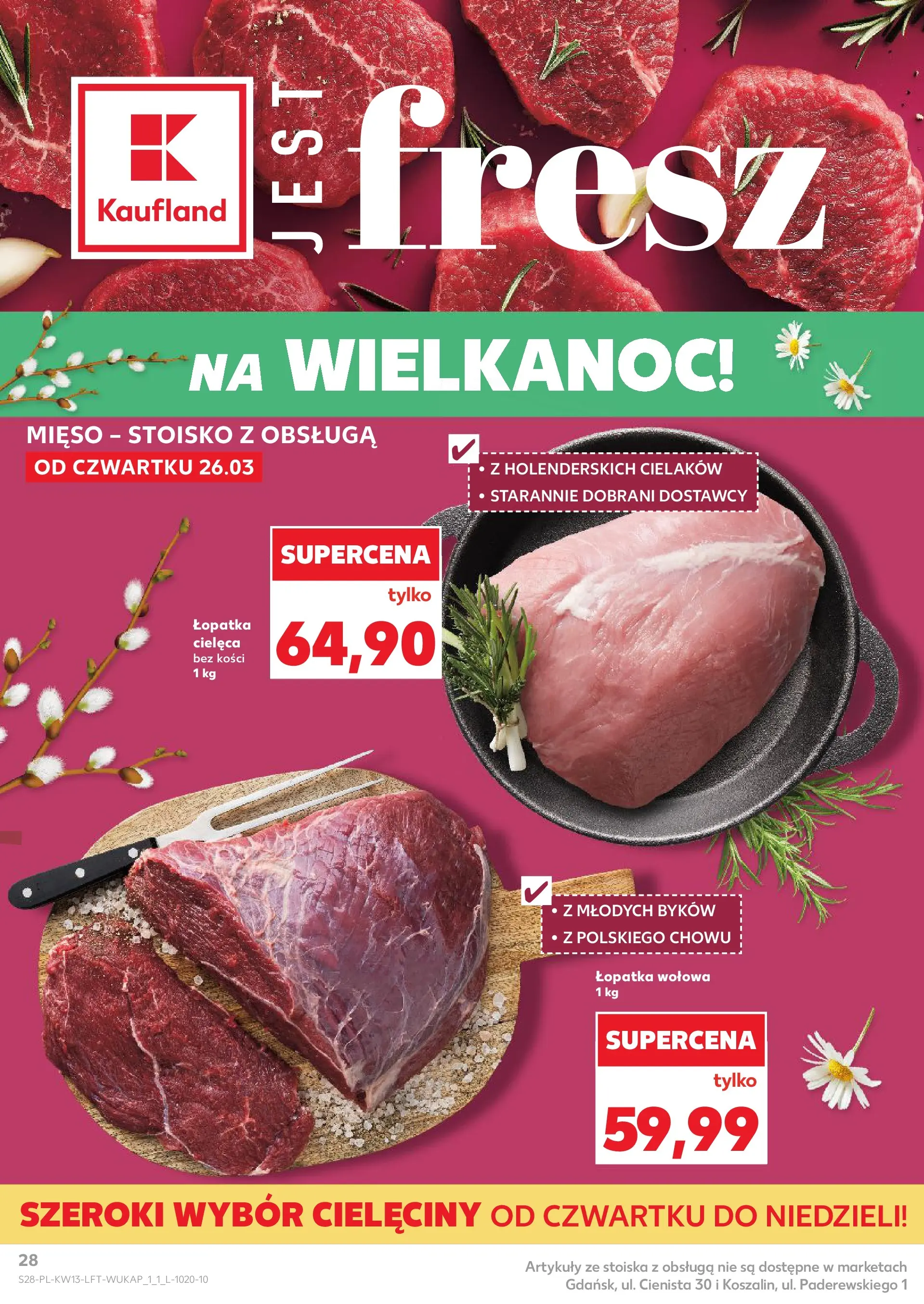 Kaufland gazetka od 26.03.2026 - od jutra PDF | Strona: 28 | Produkty: Mięso