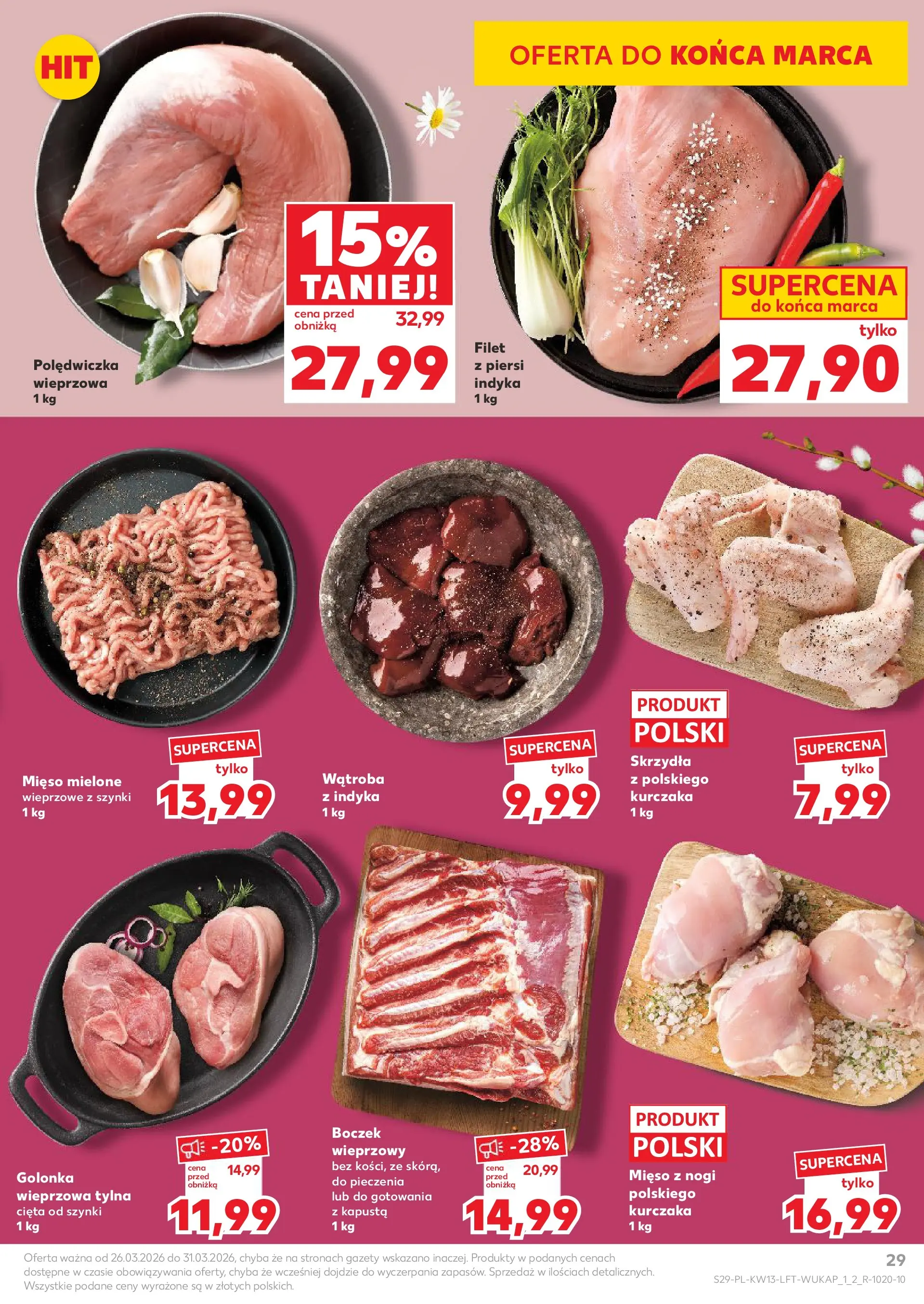 Kaufland gazetka od 26.03.2026 - od jutra PDF | Strona: 29 | Produkty: Kapusta, Piersi, Boczek wieprzowy, Boczek