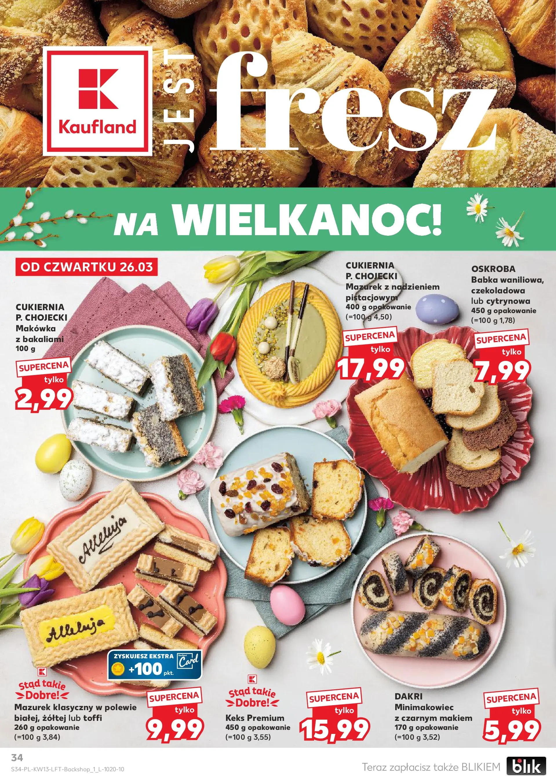 Kaufland gazetka od 26.03.2026 - od jutra PDF | Strona: 34 | Produkty: Czekoladowa, Babka