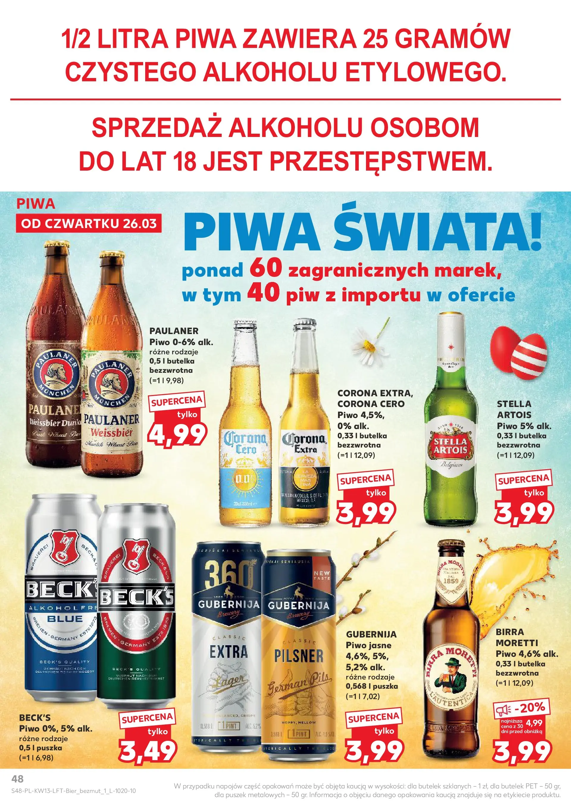 Kaufland gazetka od 26.03.2026 - od jutra PDF | Strona: 48 | Produkty: Piwo