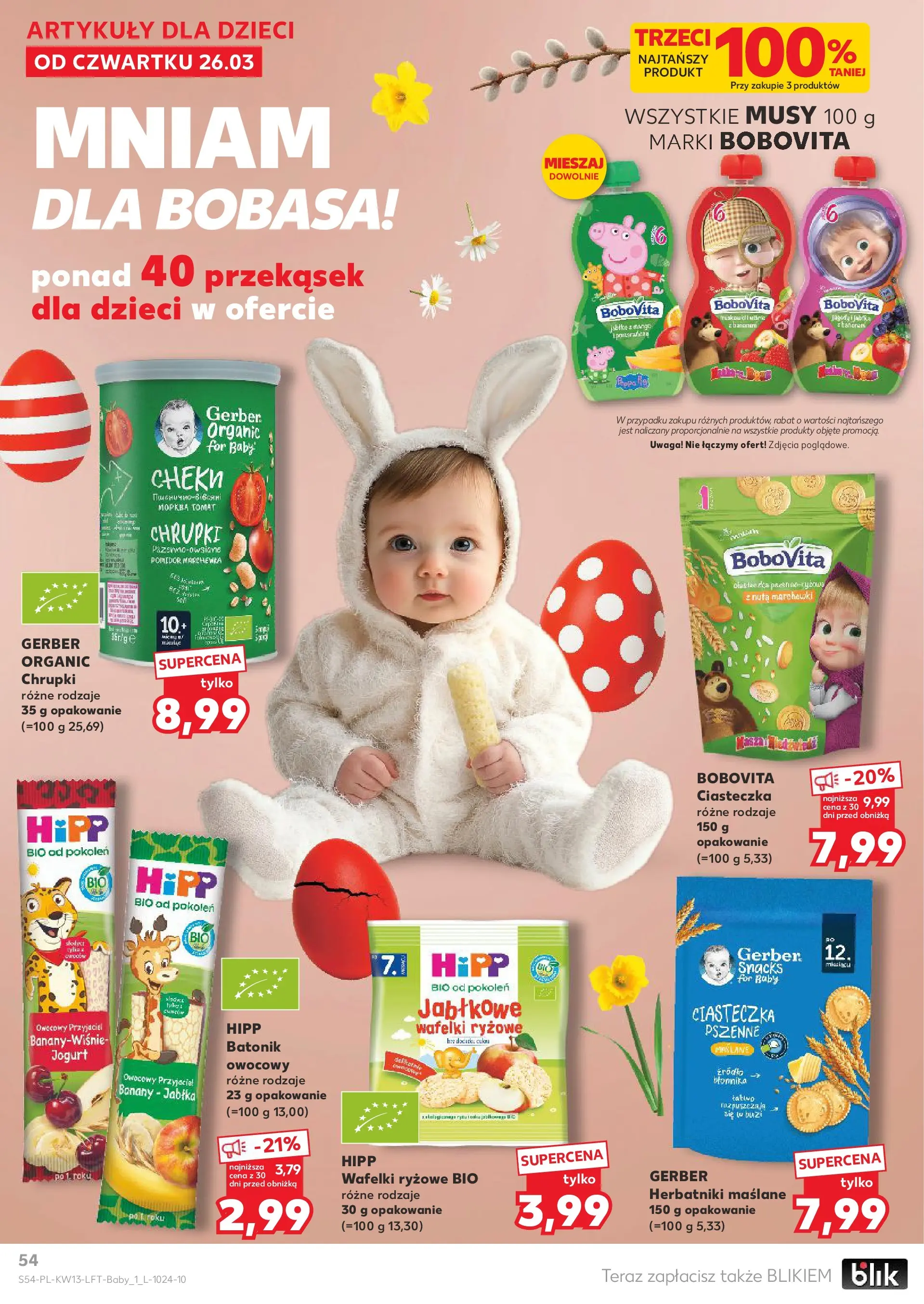 Kaufland gazetka od 26.03.2026 - od jutra PDF | Strona: 54 | Produkty: Chrupki, Wafelki, Jogurt, Jabłka