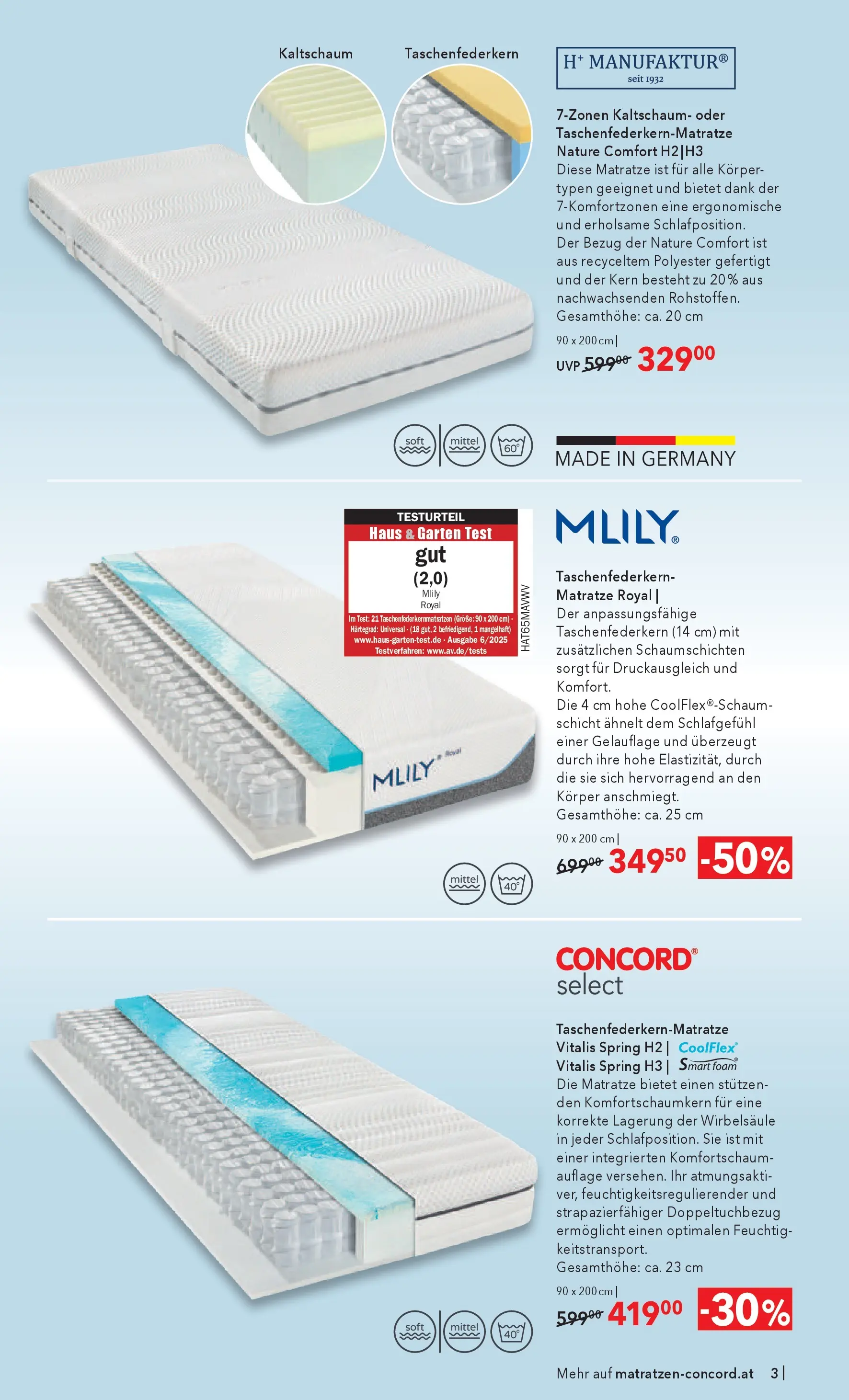 Matratzen Concord Aus Liebe zu gutem Schlaf - Deutschlandsberg von 25.03.2026 - Aktuelle Angebote | Seite: 3 | Produkte: Matratze