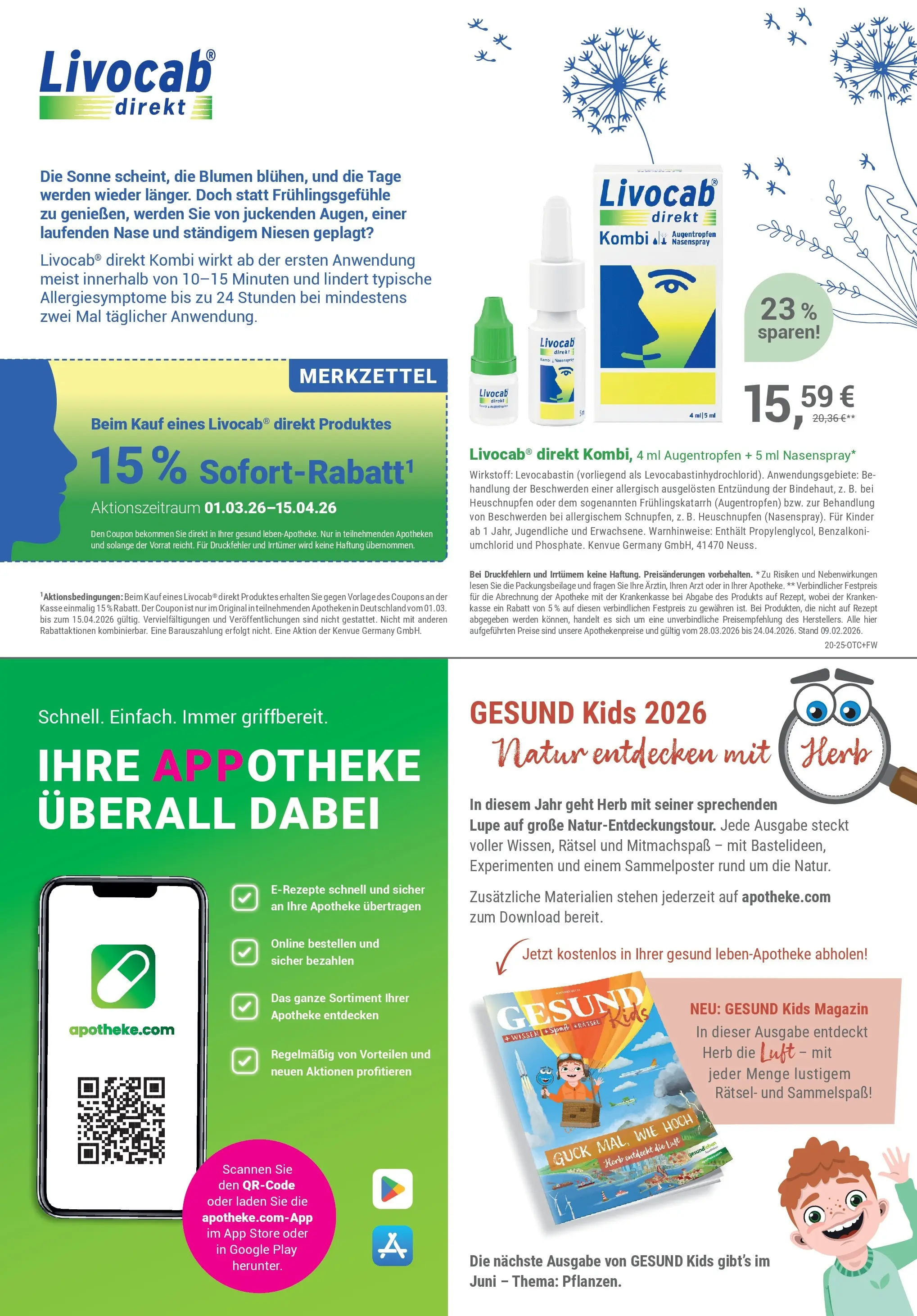 Angebote - Ihre Apotheke vor Ort: Jetzt alle Angebote auch online entdecken! (ab 27.03.2026) zum Blättern | Seite: 6 | Produkte: Blumen