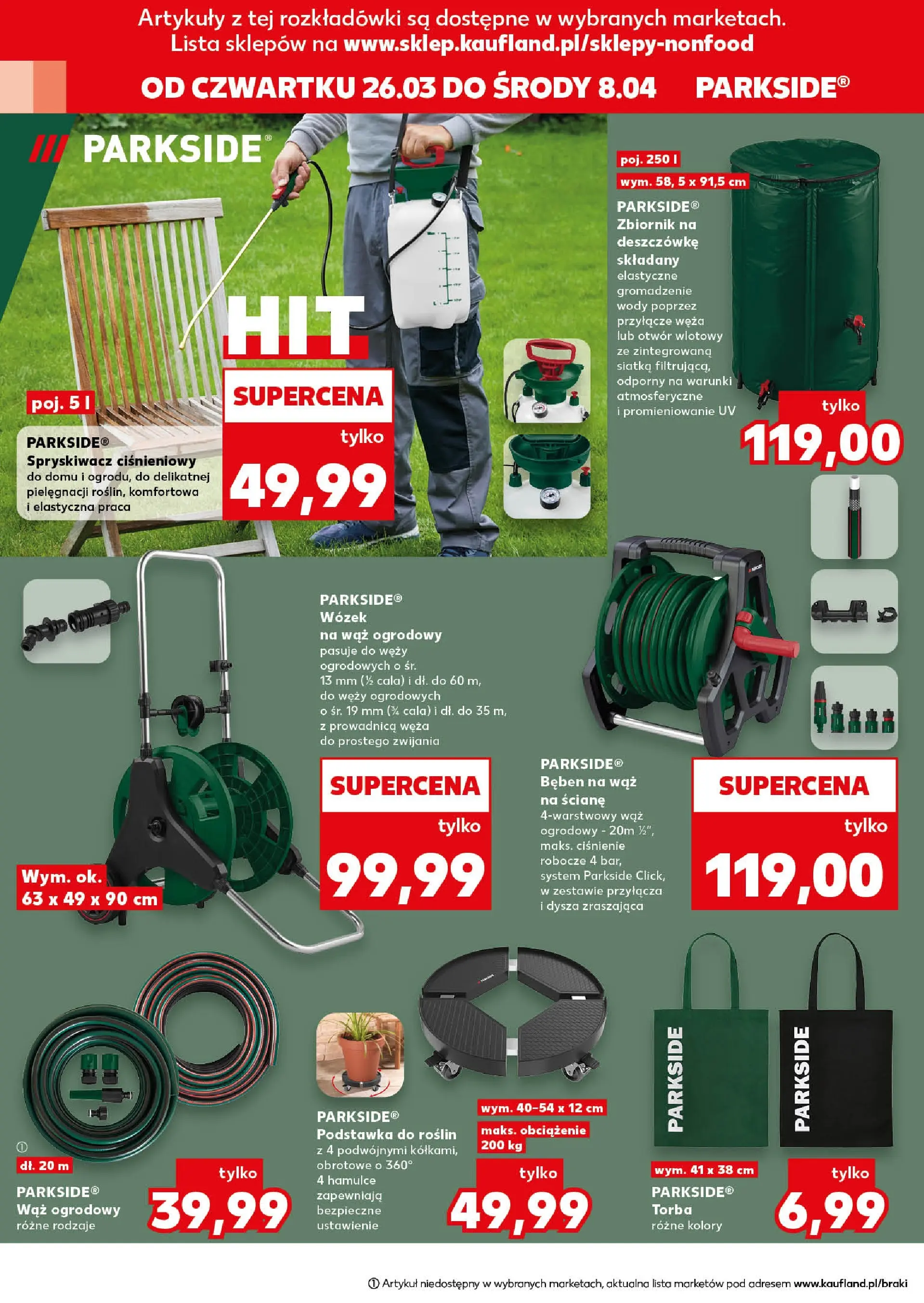 Kaufland gazetka - Złap Okazje od 26.03.2026 - od jutra PDF | Strona: 6 | Produkty: Wąż ogrodowy, Torba, Zbiornik na deszczówkę, Siatka