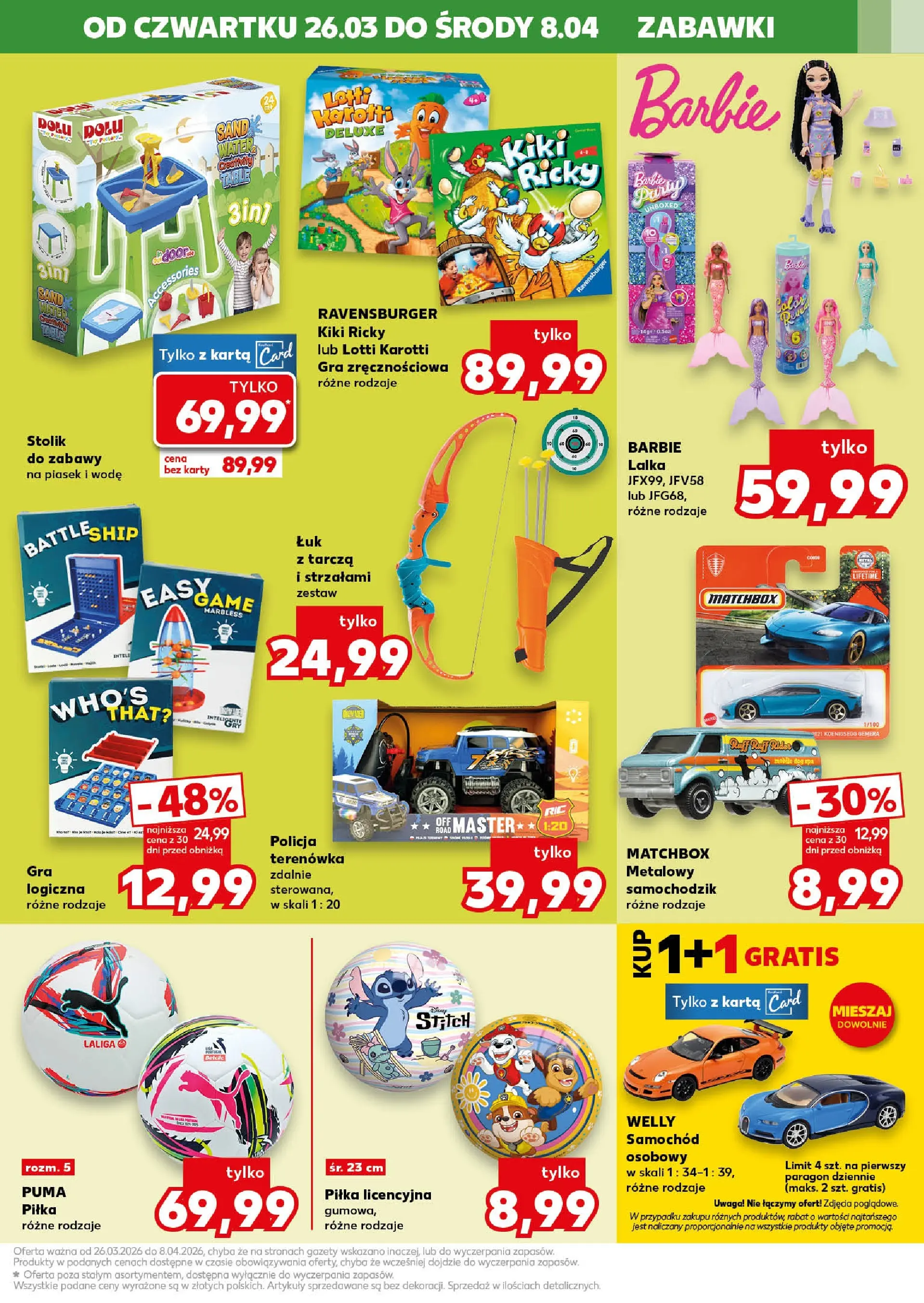 Kaufland gazetka - Złap Okazje od 26.03.2026 - od jutra PDF | Strona: 11 | Produkty: Karta, Gra, Lalka, Barbie