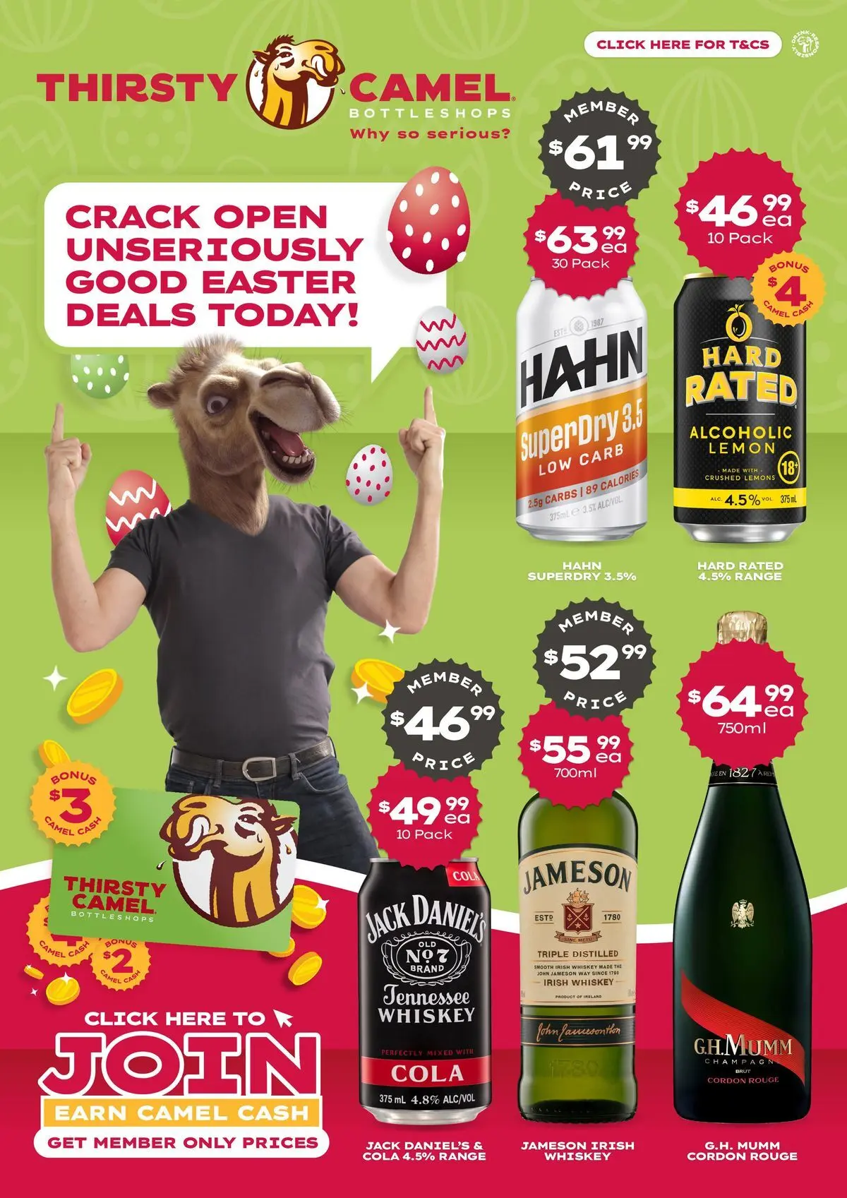 Deals - Crack open Unseriously Good Easter Deals today! - 29/03/2026 > weekly / monthly specials | Page: 1 | Products: Whiskey, Lemon