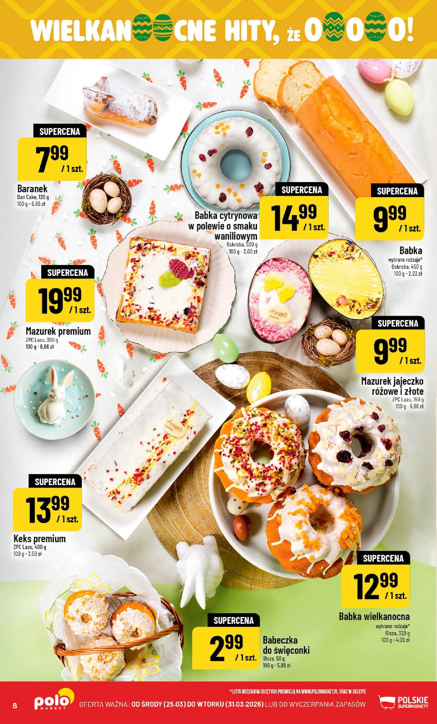 Nowa POLOmarket gazetka od jutra 25.03.2026 | Strona: 8 | Produkty: Babka