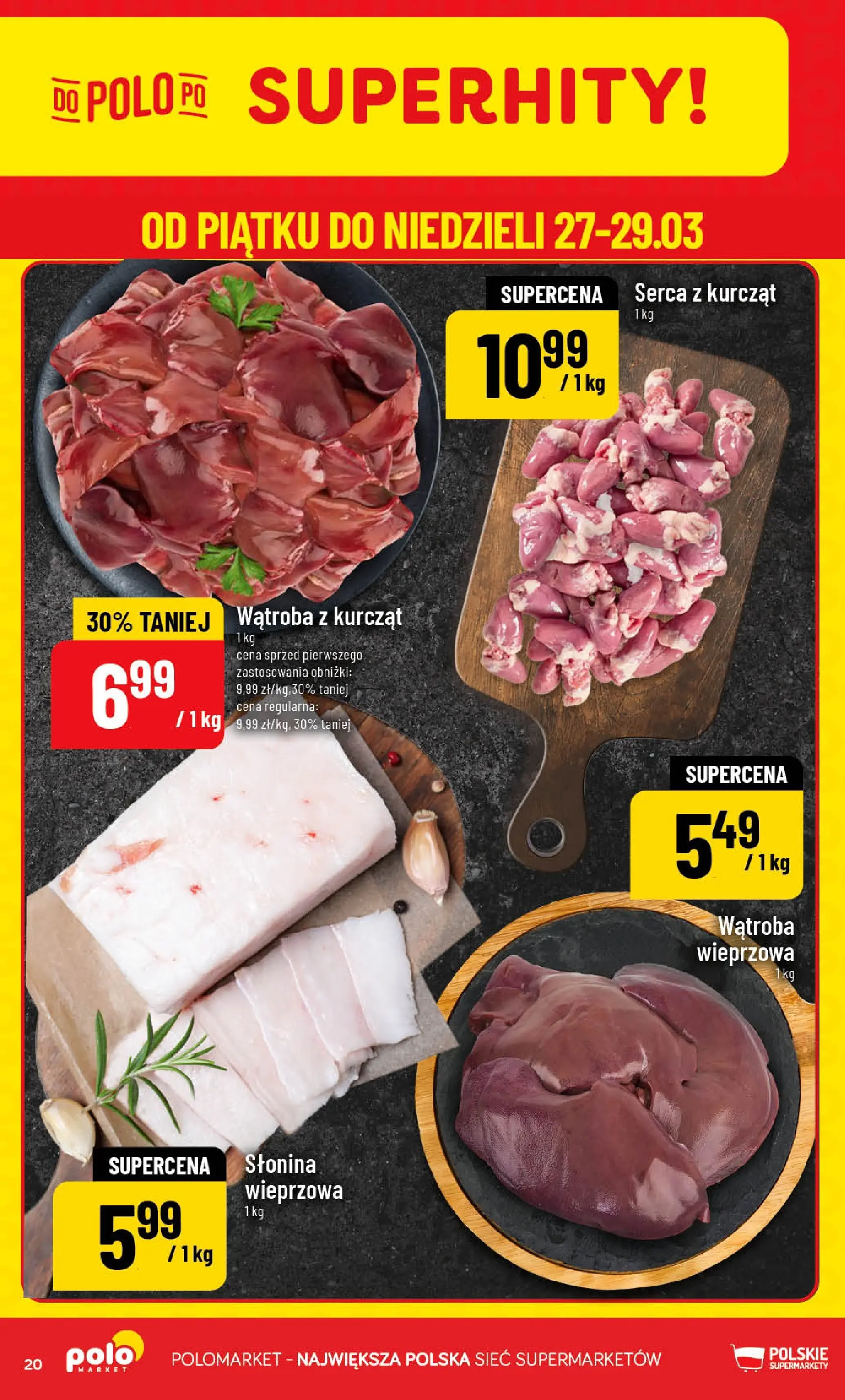 Nowa POLOmarket gazetka od jutra 25.03.2026 | Strona: 20 | Produkty: Słonina