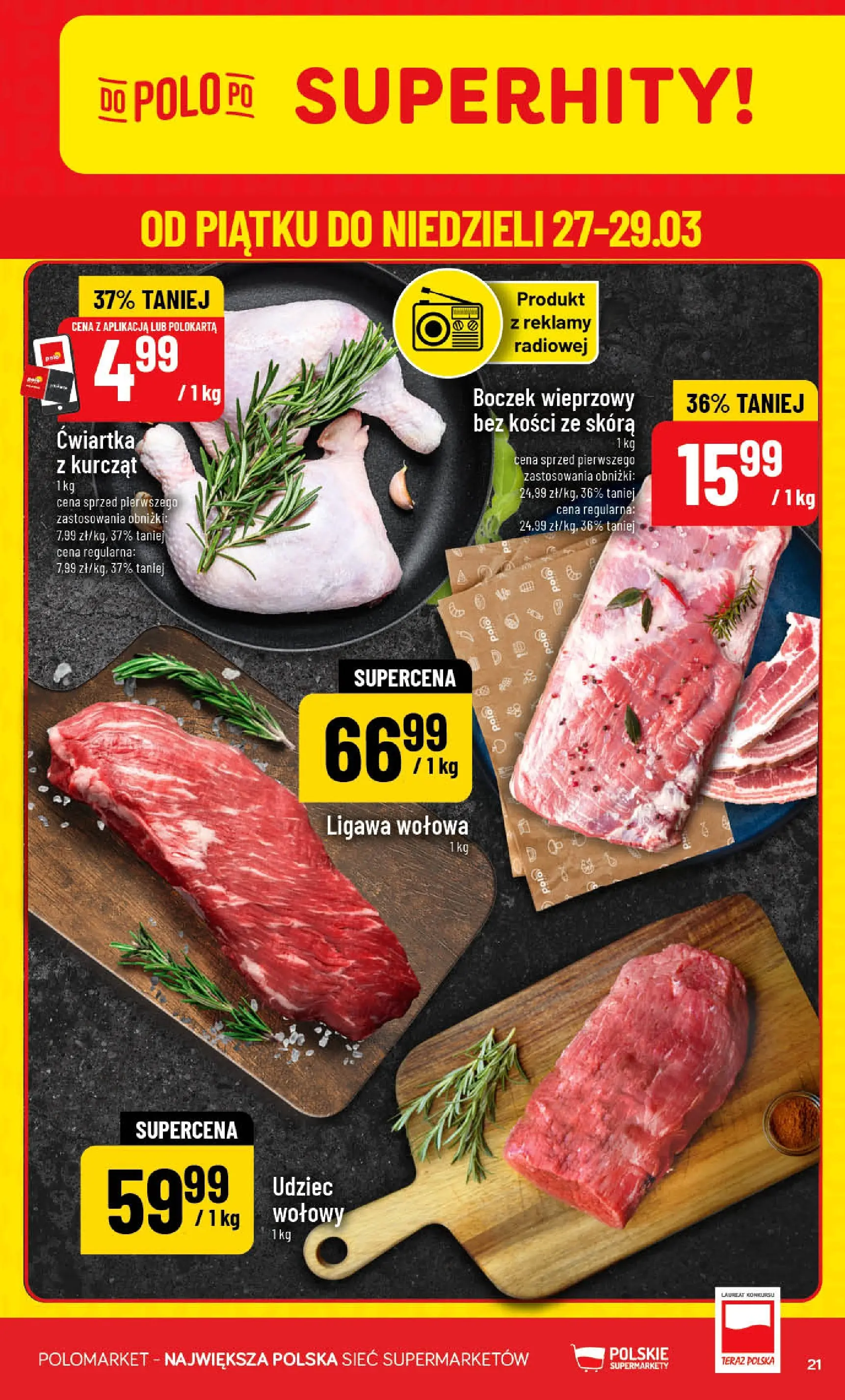 Nowa POLOmarket gazetka od jutra 25.03.2026 | Strona: 21 | Produkty: Boczek wieprzowy, Boczek