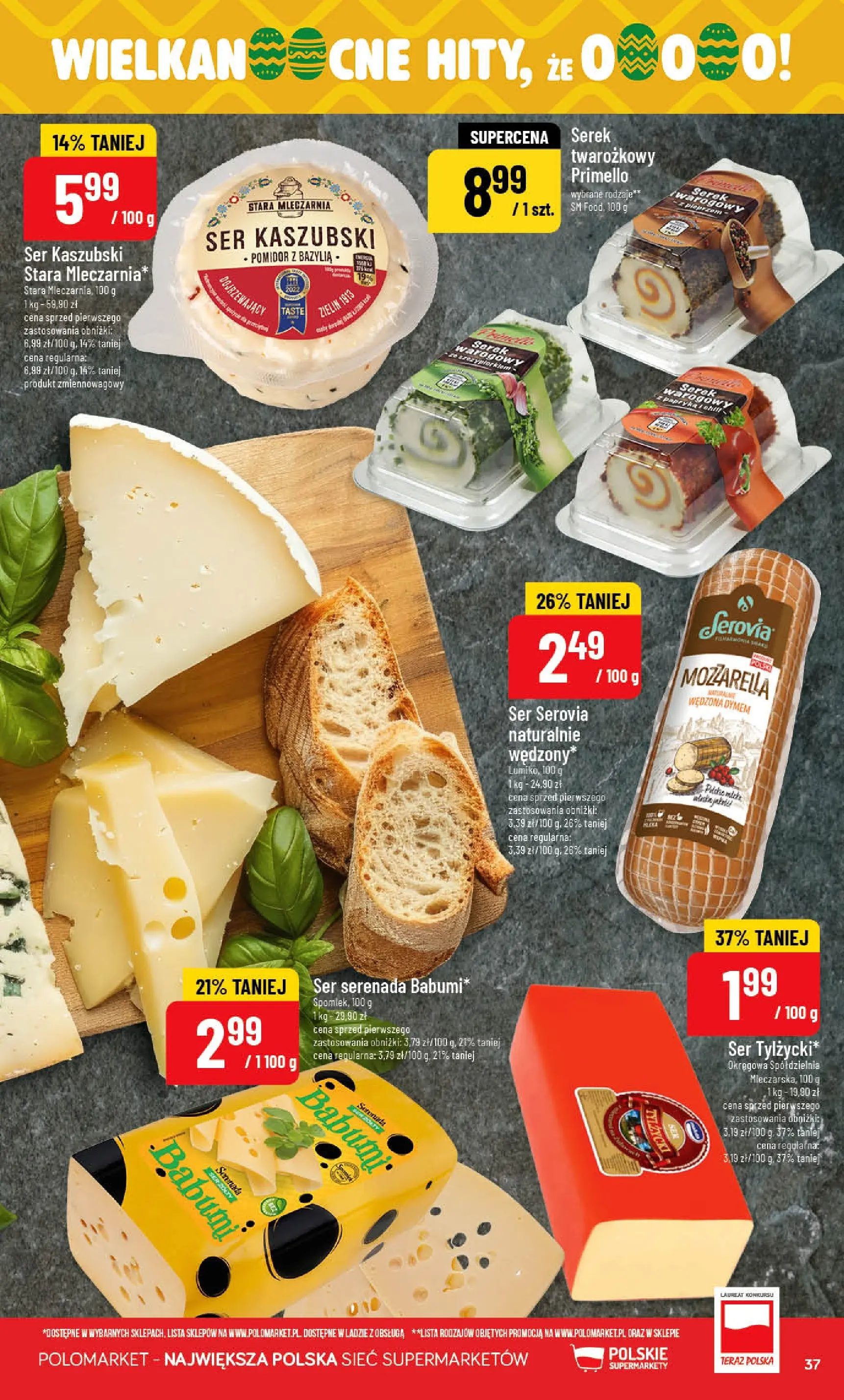 Nowa POLOmarket gazetka od jutra 25.03.2026 | Strona: 37 | Produkty: Papryka, Bazylia, Ser, Mozzarella
