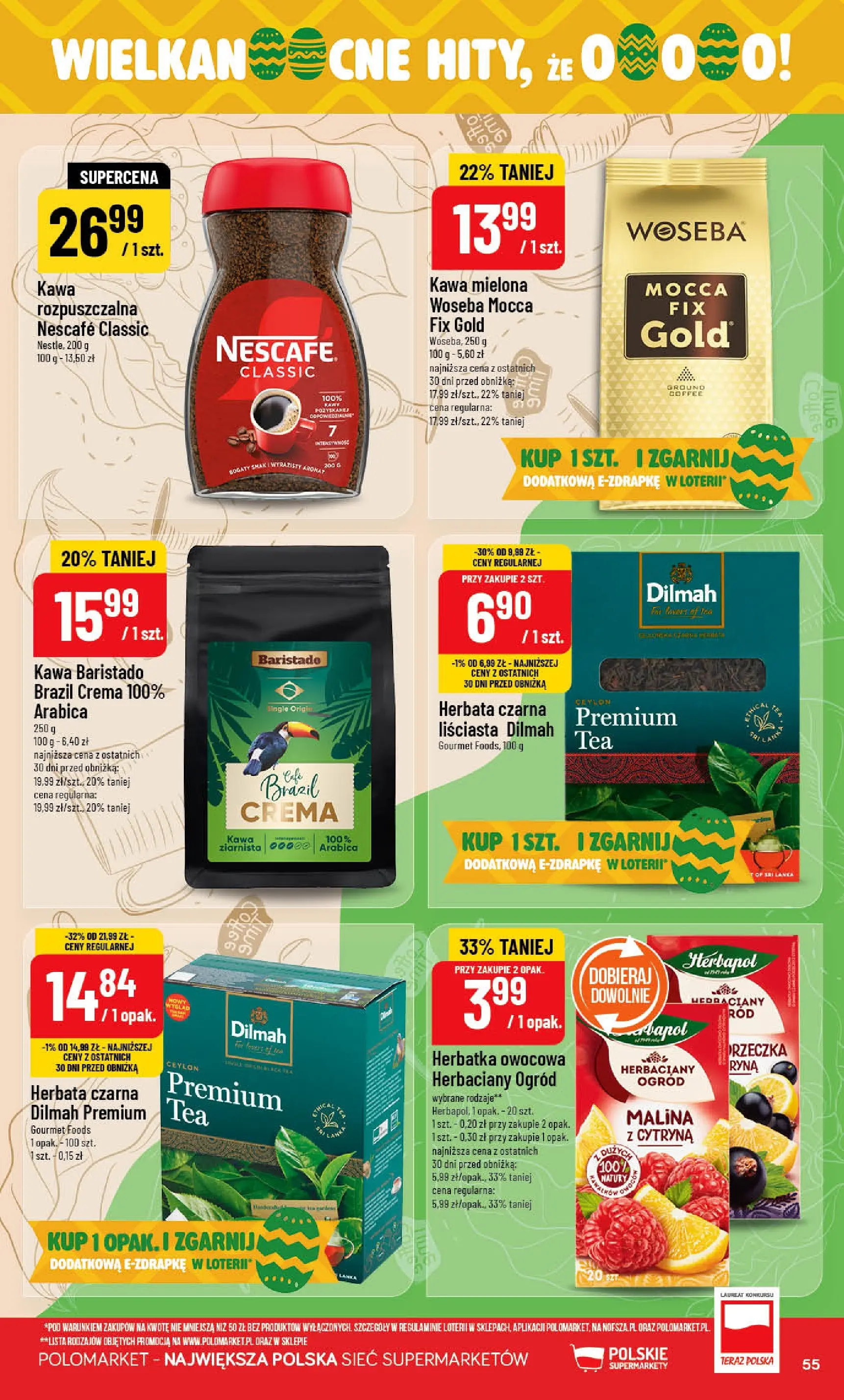 Nowa POLOmarket gazetka od jutra 25.03.2026 | Strona: 55 | Produkty: Cytryna, Malina, Nescafe, Kawa