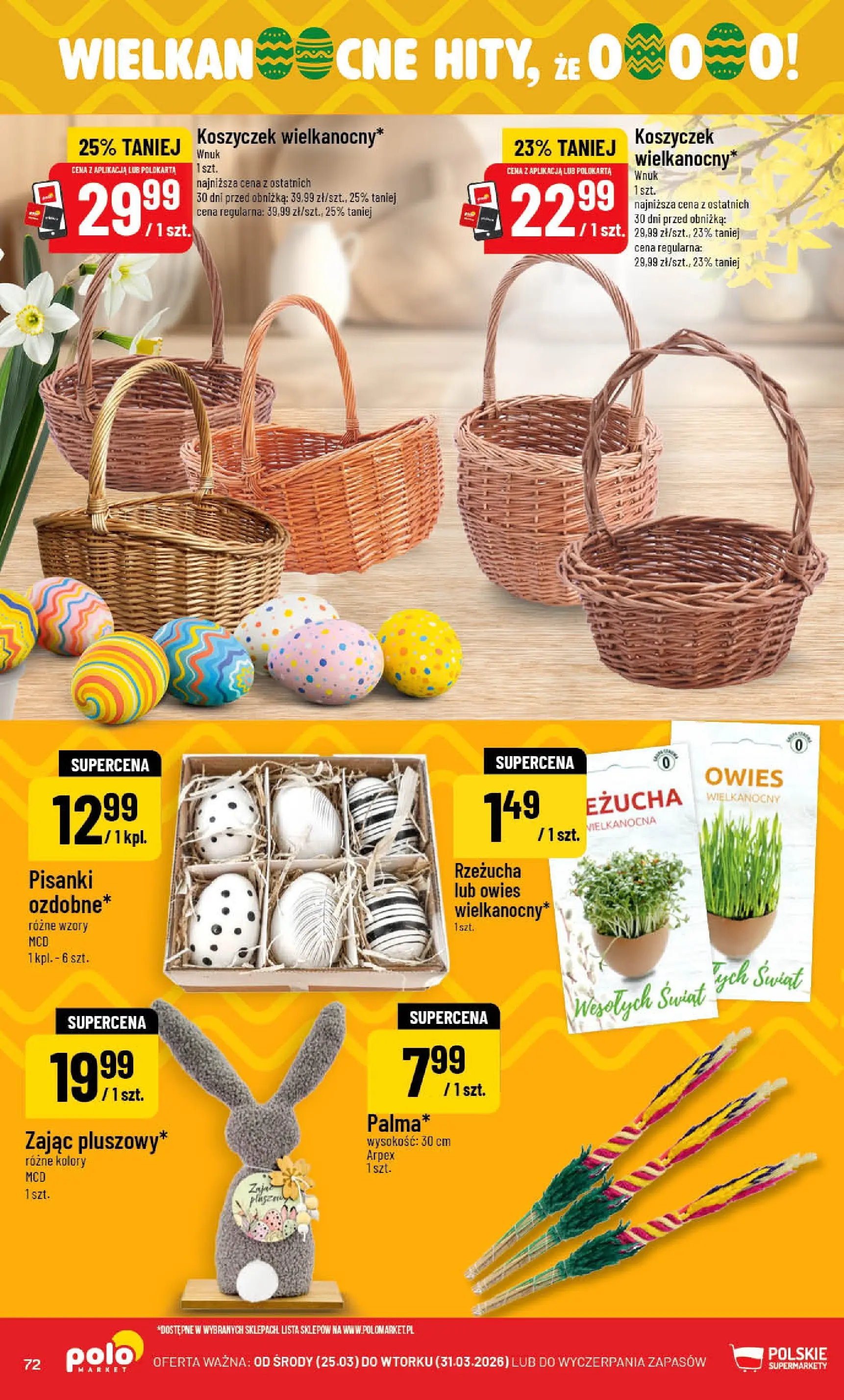 Nowa POLOmarket gazetka od jutra 25.03.2026 | Strona: 72 | Produkty: Rzeżucha