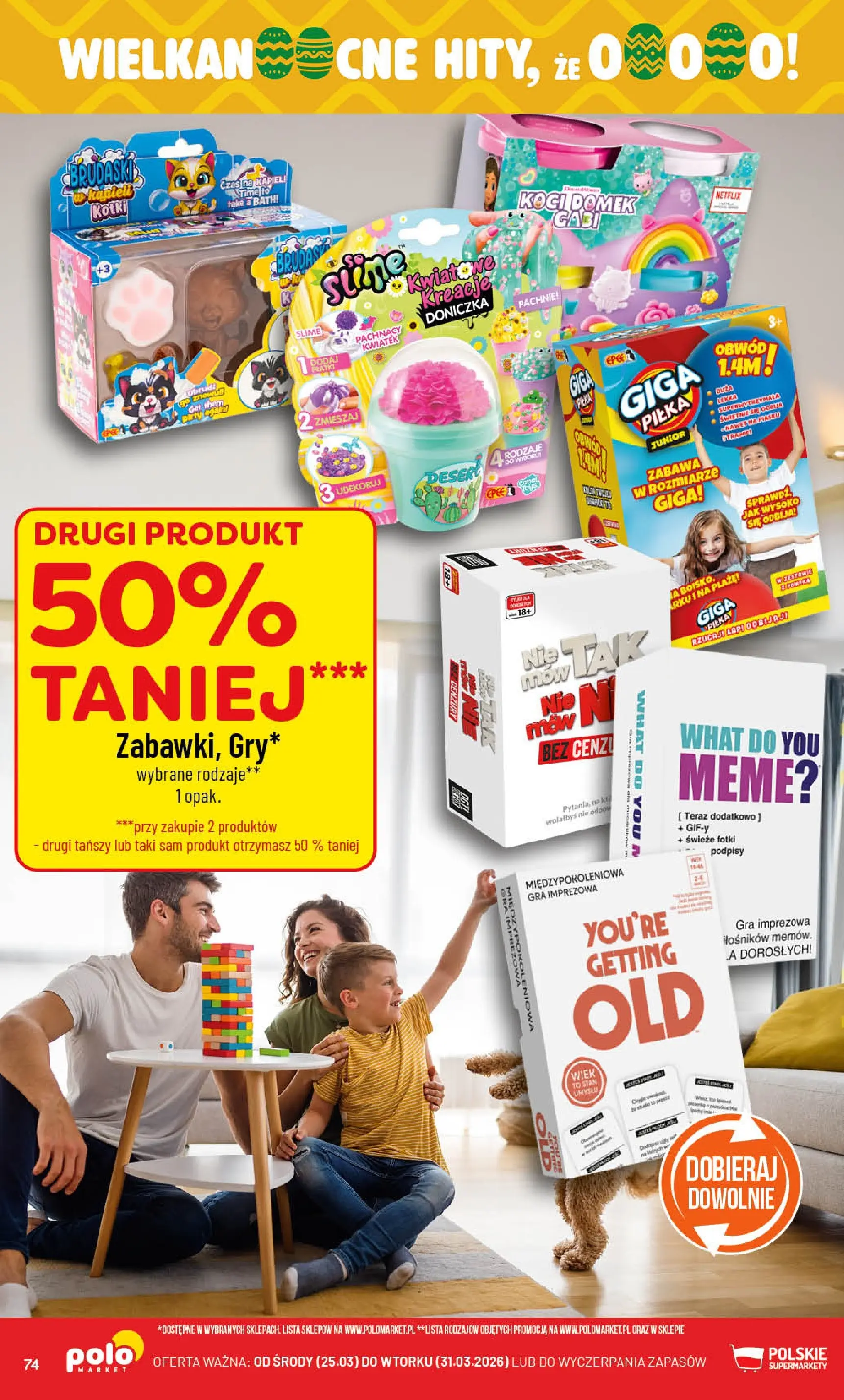 Nowa POLOmarket gazetka od jutra 25.03.2026 | Strona: 74 | Produkty: Gra, Kąpiel, Doniczka