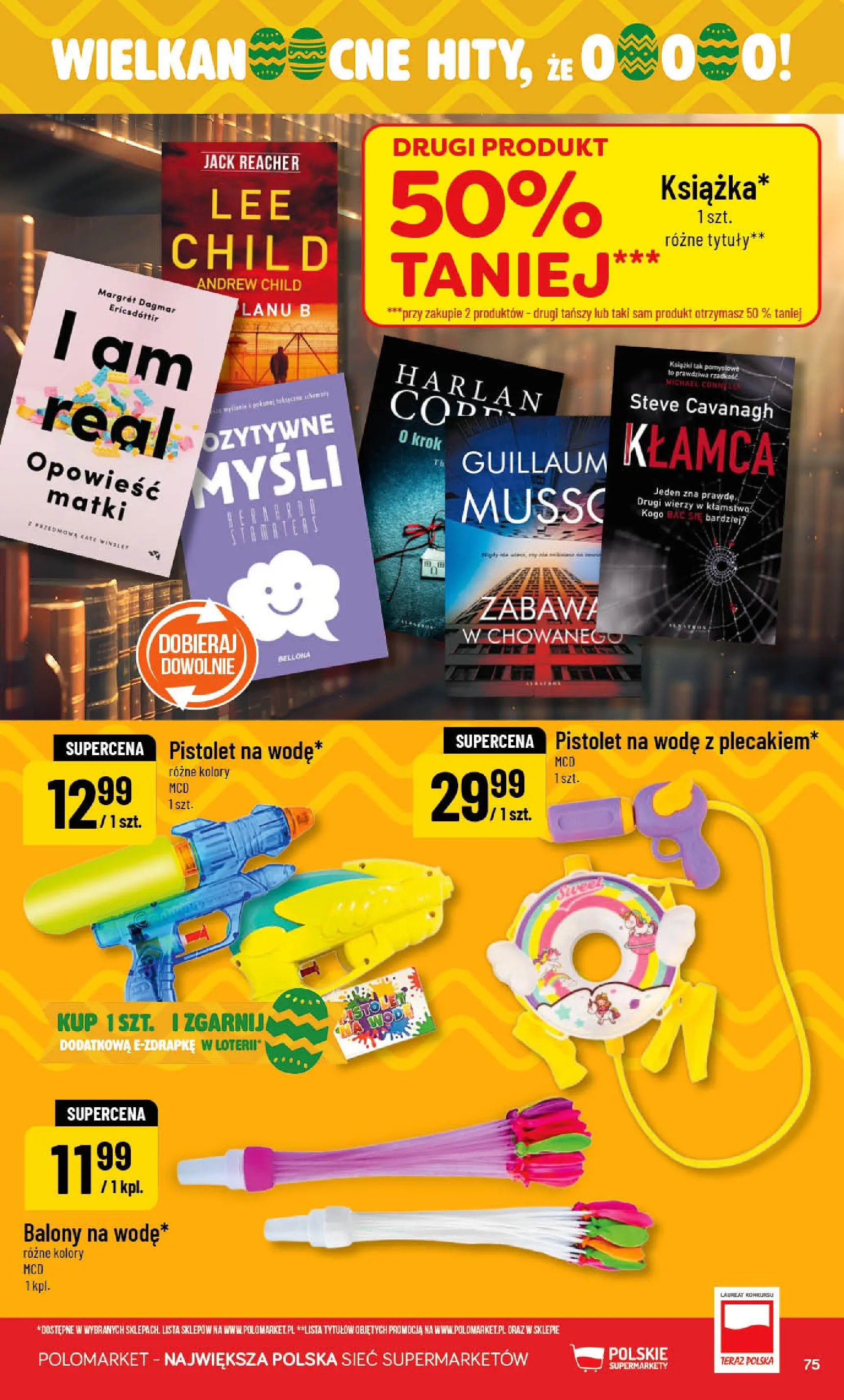 Nowa POLOmarket gazetka od jutra 25.03.2026 | Strona: 75 | Produkty: Książki