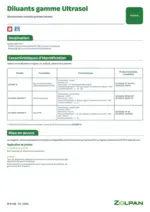 Zolpan Ultrasol Diluant E fiche technique - au 31.03.2026