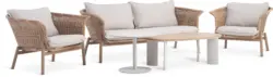 JYSK Комплект градински мебели KOEPING 4,5-местен натурал