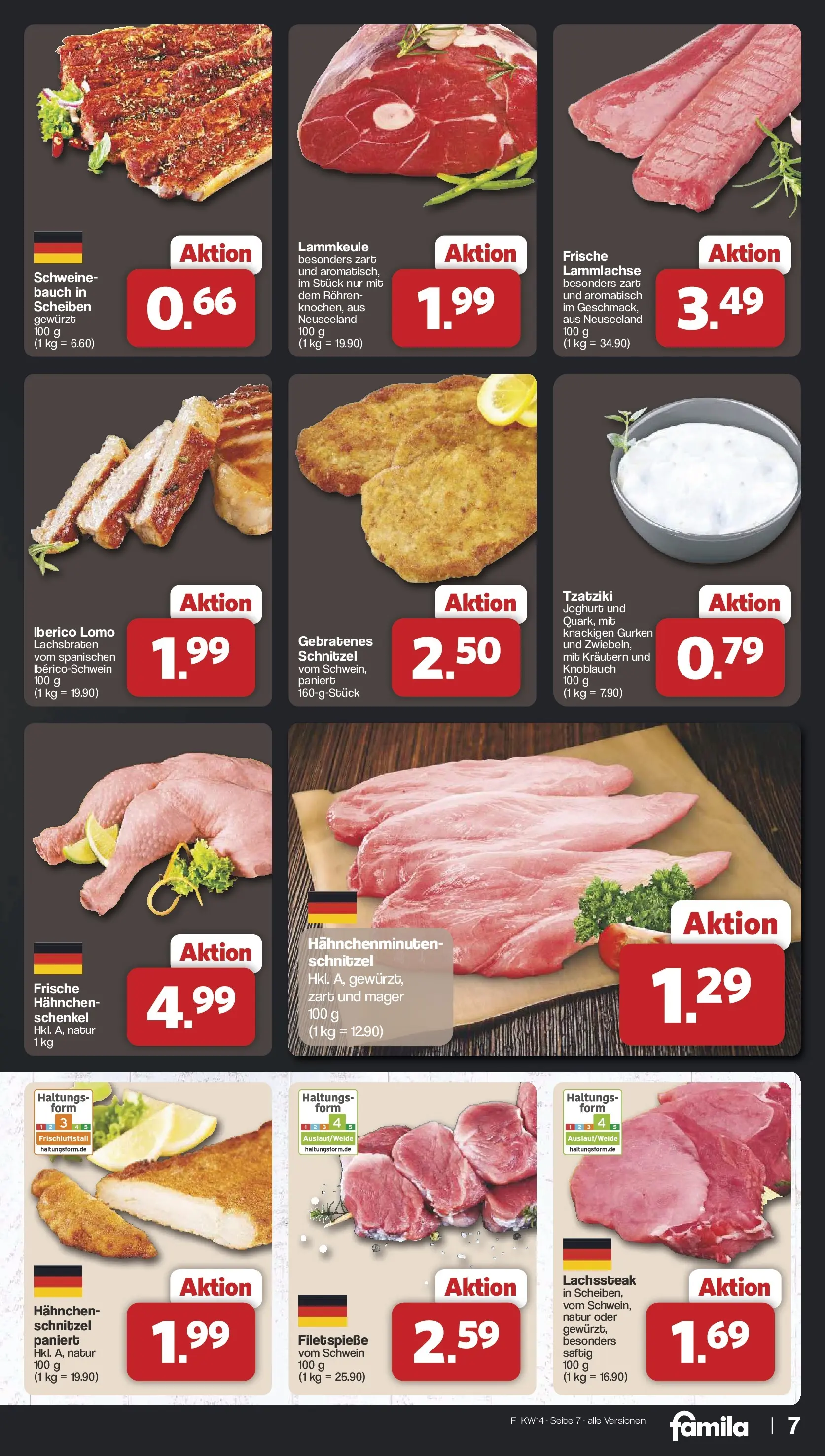 Famila Nordwest Wochenangebote (ab 30.03.2026) zum Blättern | Seite: 7 | Produkte: Hahnchen, Joghurt, Knoblauch, Gurken