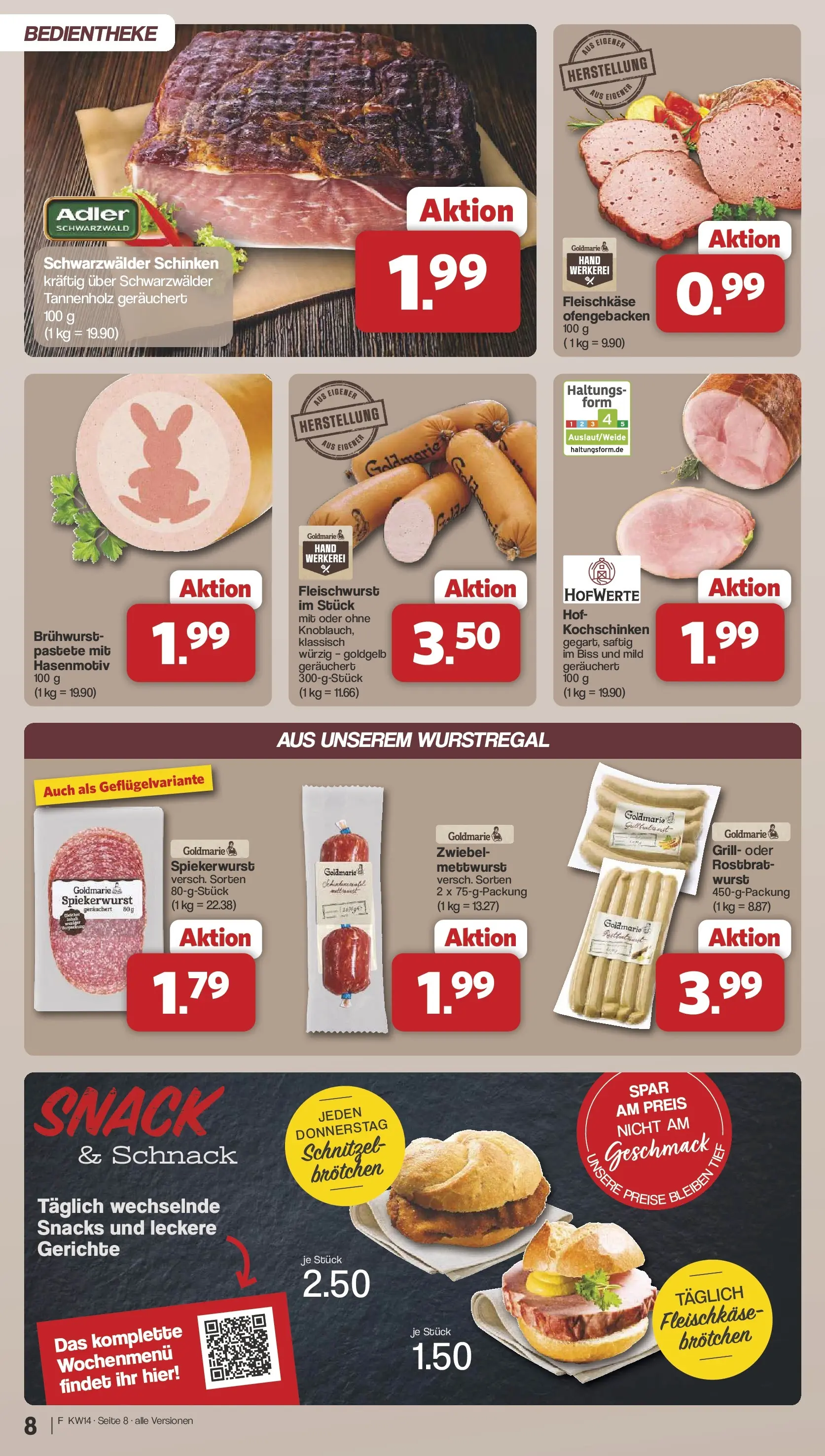 Famila Nordwest Wochenangebote (ab 30.03.2026) zum Blättern | Seite: 8 | Produkte: Grill, Schnitzel, Wurst, Schinken