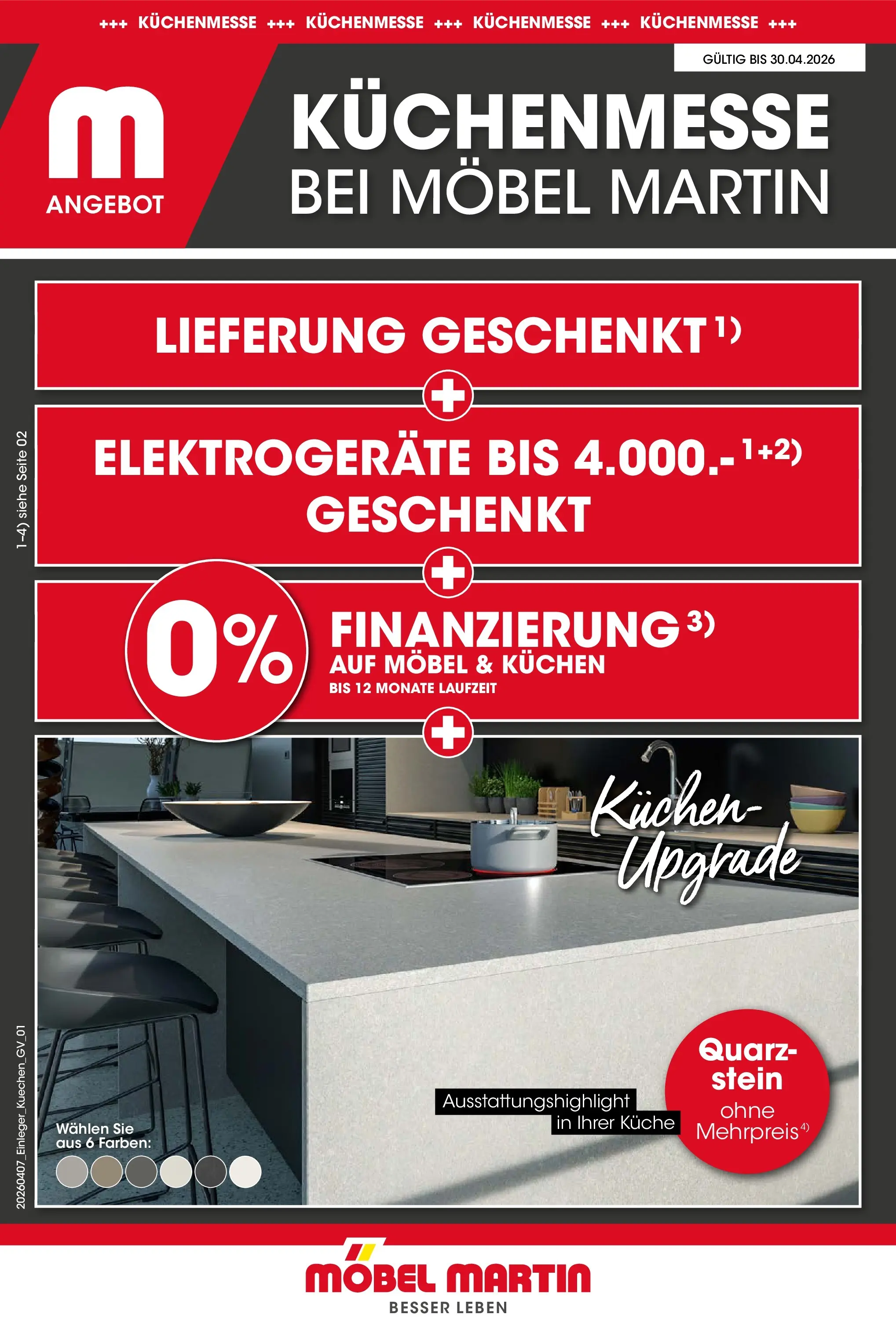 Möbel Martin Küchenmesse (ab 07.04.2026) zum Blättern | Seite: 1 | Produkte: Küche, Kuchen