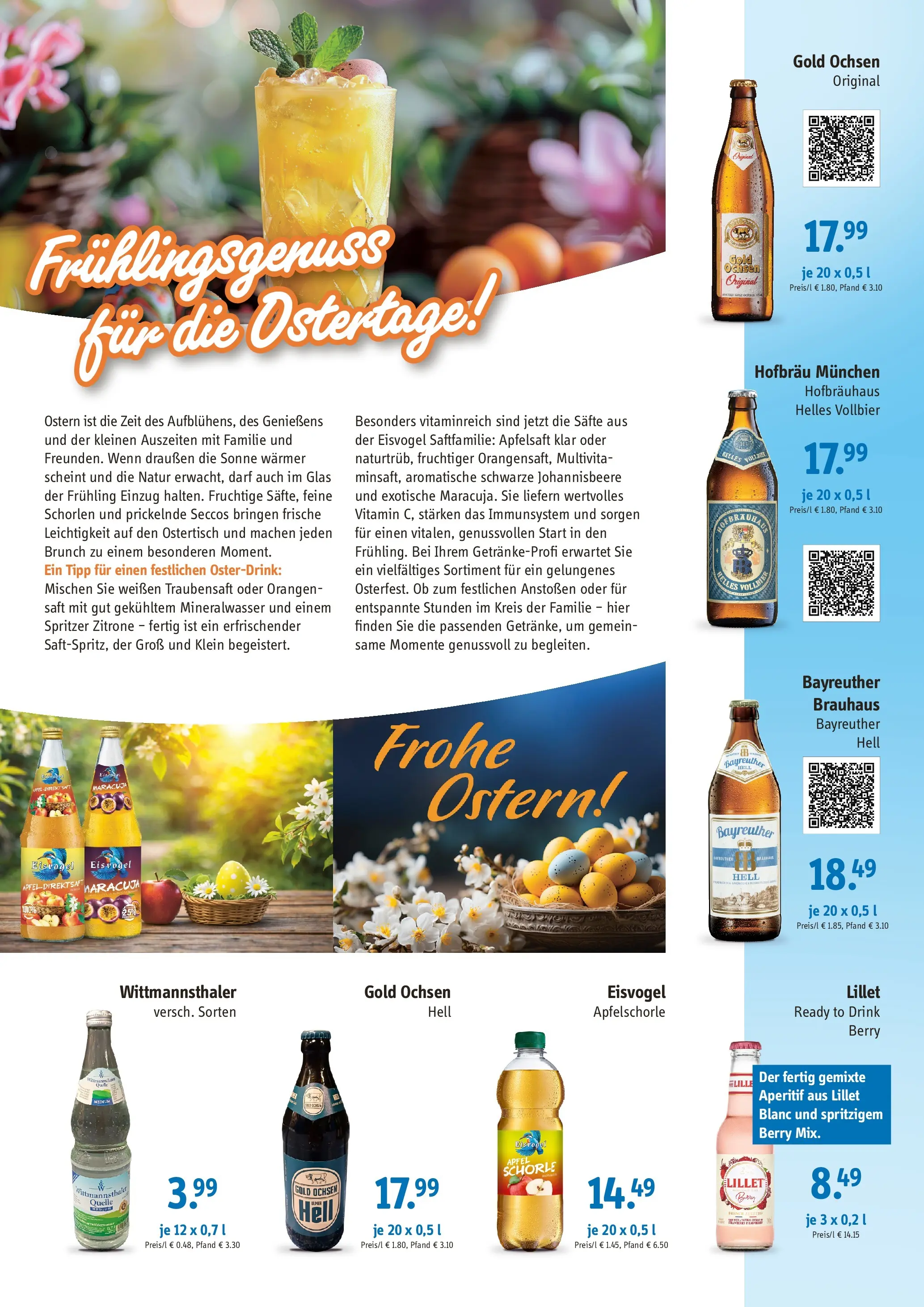 Angebote - Getränke Kusche: Angebote (ab 29.03.2026) zum Blättern | Seite: 2 | Produkte: Bayreuther hell, Orangen, Mineralwasser, Lillet