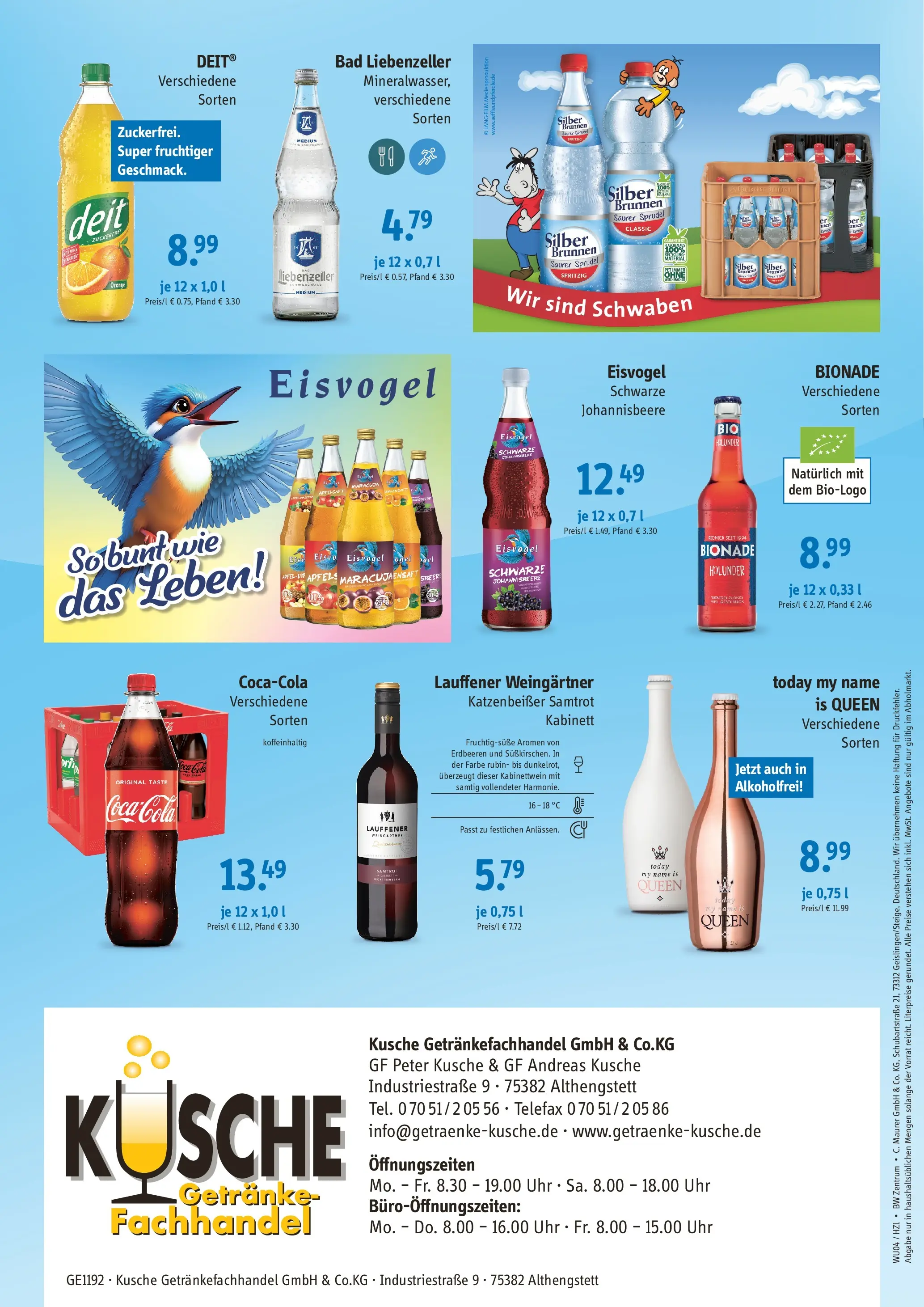 Angebote - Getränke Kusche: Angebote (ab 29.03.2026) zum Blättern | Seite: 4 | Produkte: Coca cola, Cola, Bad, Erdbeeren