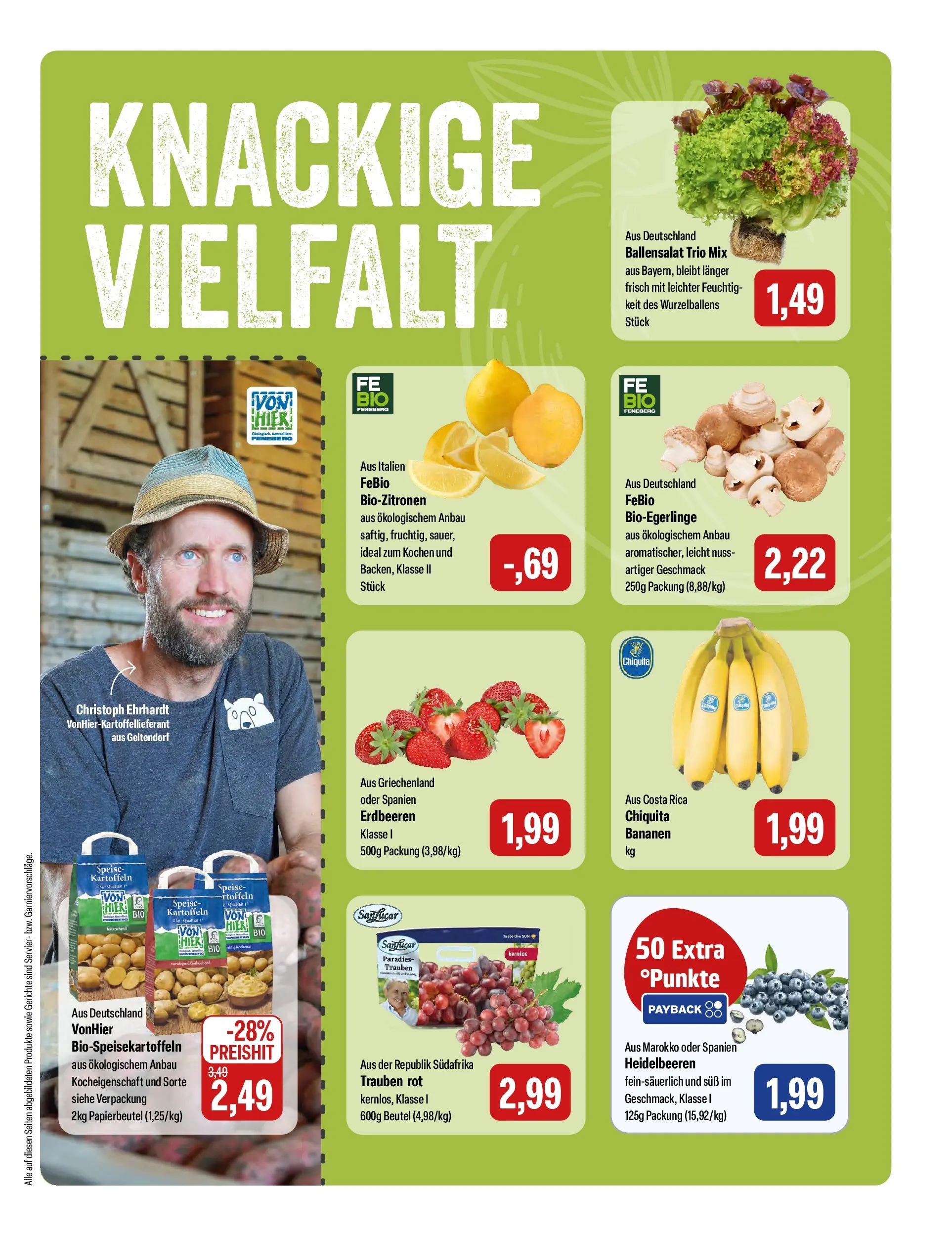 Feneberg Aktuelle Angebote (ab 02.04.2026) zum Blättern | Seite: 5 | Produkte: Trauben, Bananen, Heidelbeeren, Erdbeeren