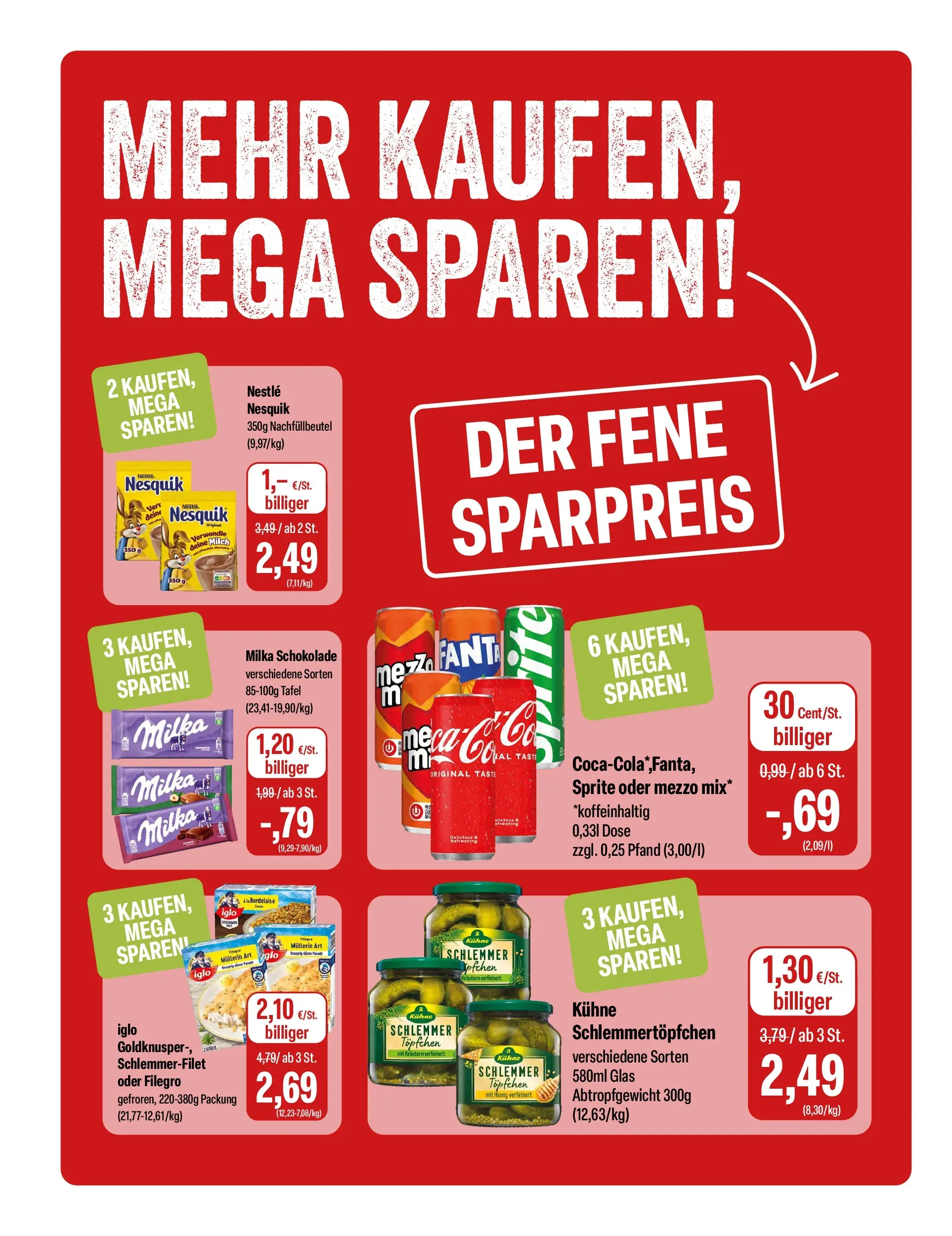 Feneberg Aktuelle Angebote (ab 02.04.2026) zum Blättern | Seite: 10 | Produkte: Nesquik, Milch, Schokolade, Milka