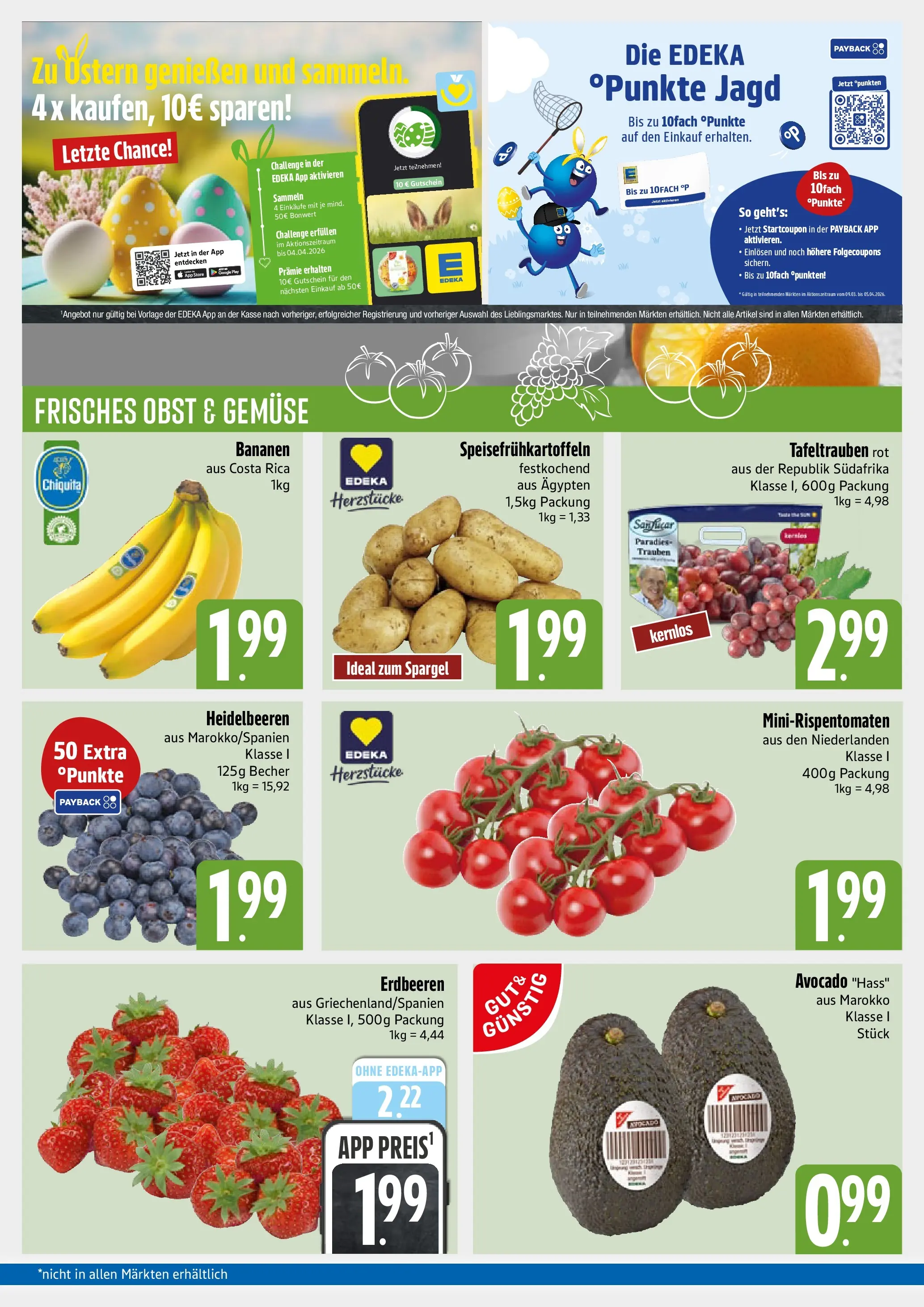 Edeka prospekt München	 (ab 29.03.2026) » Angebote Online | Seite: 3 | Produkte: Trauben, Bananen, Spargel, Erdbeeren